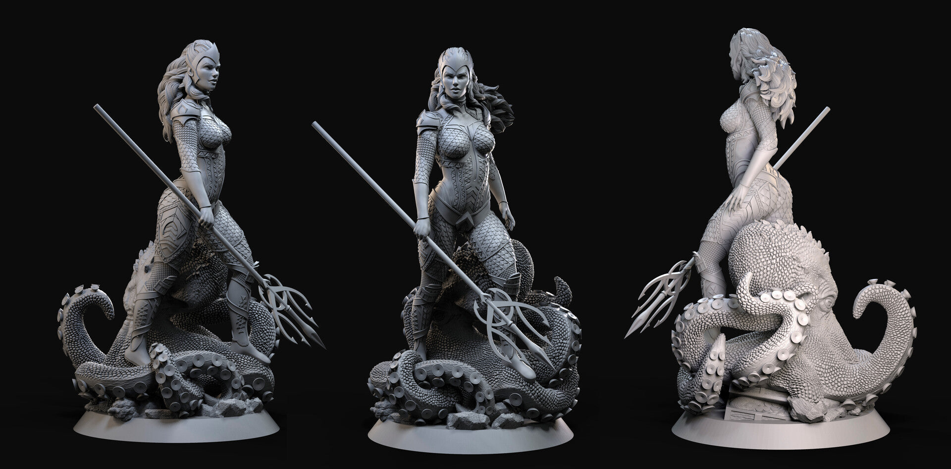 Queen Mera - DC Comics 1/8 Scale - 3D Printed Garage Kit ガレージキット Resin Model Scale Figure フィギュア