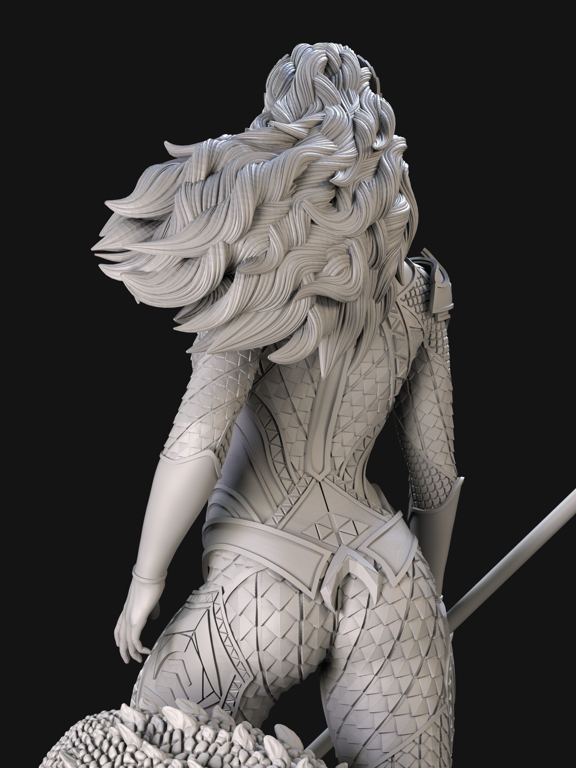 Queen Mera - DC Comics 1/8 Scale - 3D Printed Garage Kit ガレージキット Resin Model Scale Figure フィギュア