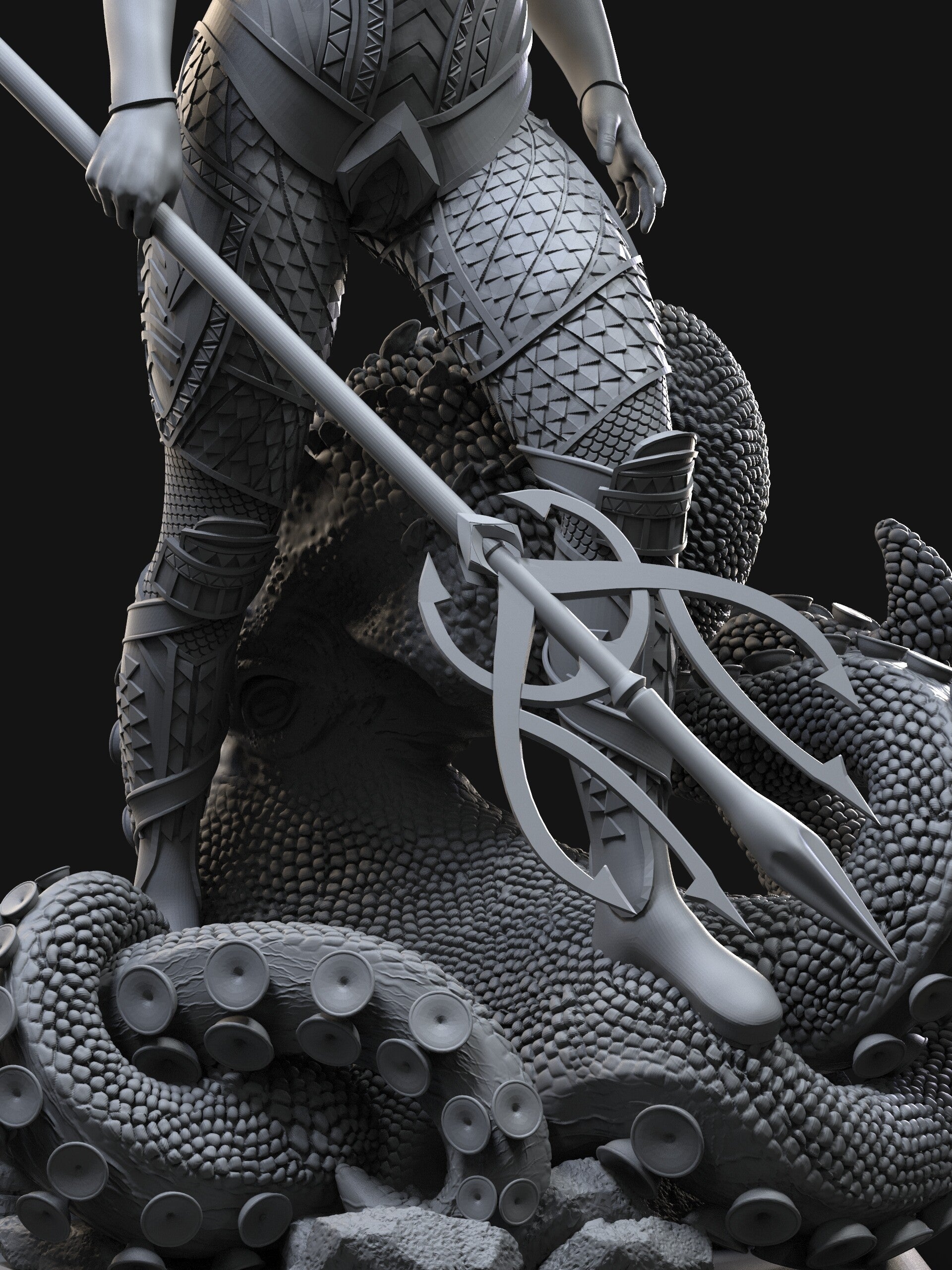 Queen Mera - DC Comics 1/8 Scale - 3D Printed Garage Kit ガレージキット Resin Model Scale Figure フィギュア