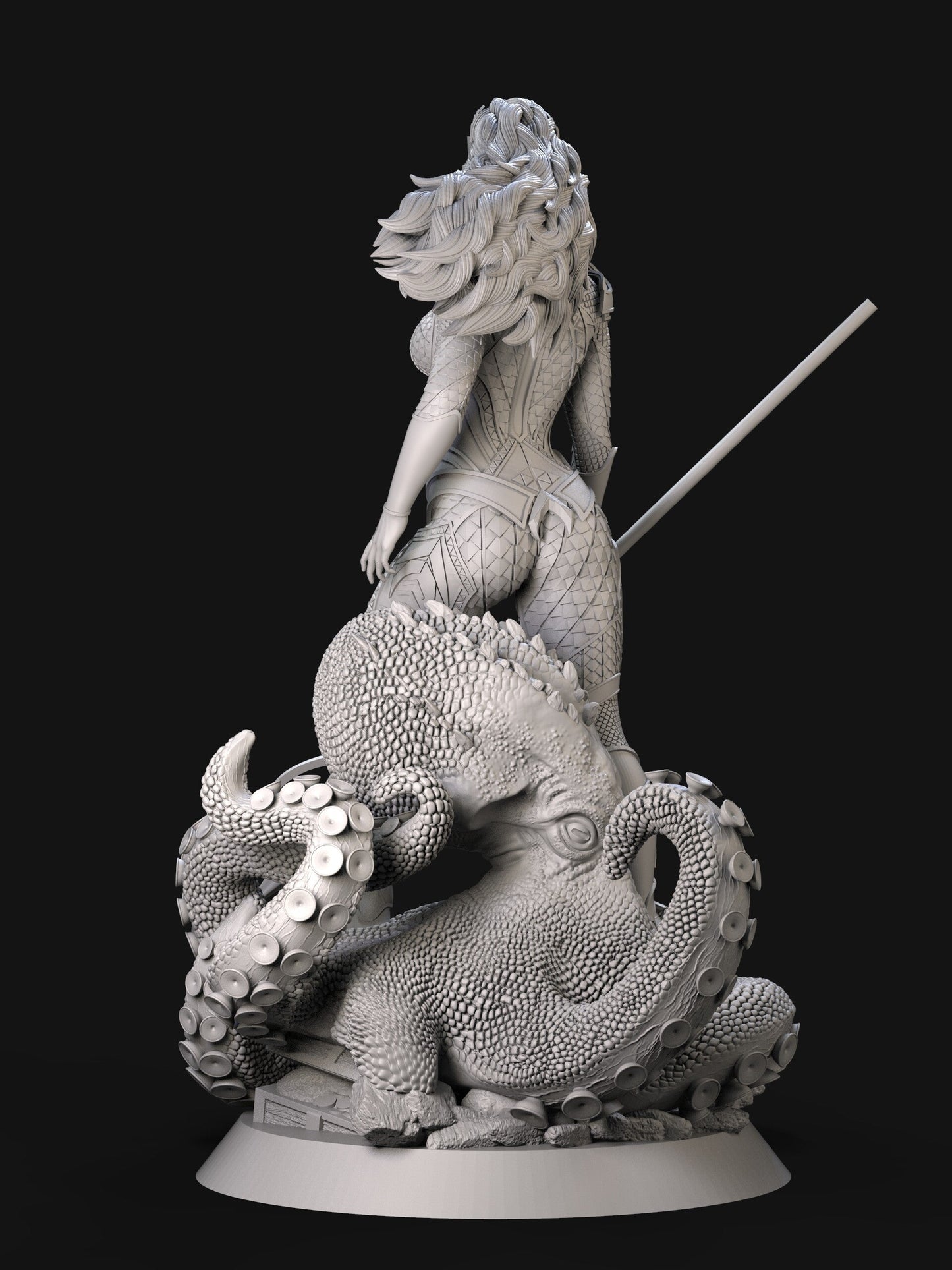 Queen Mera - DC Comics 1/8 Scale - 3D Printed Garage Kit ガレージキット Resin Model Scale Figure フィギュア