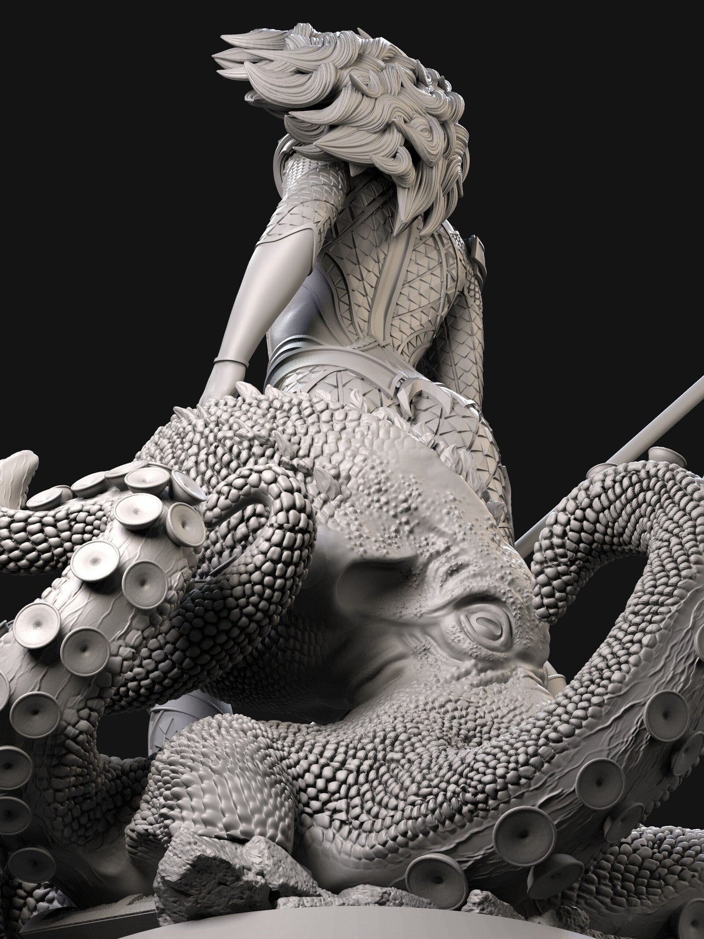 Queen Mera - DC Comics 1/8 Scale - 3D Printed Garage Kit ガレージキット Resin Model Scale Figure フィギュア