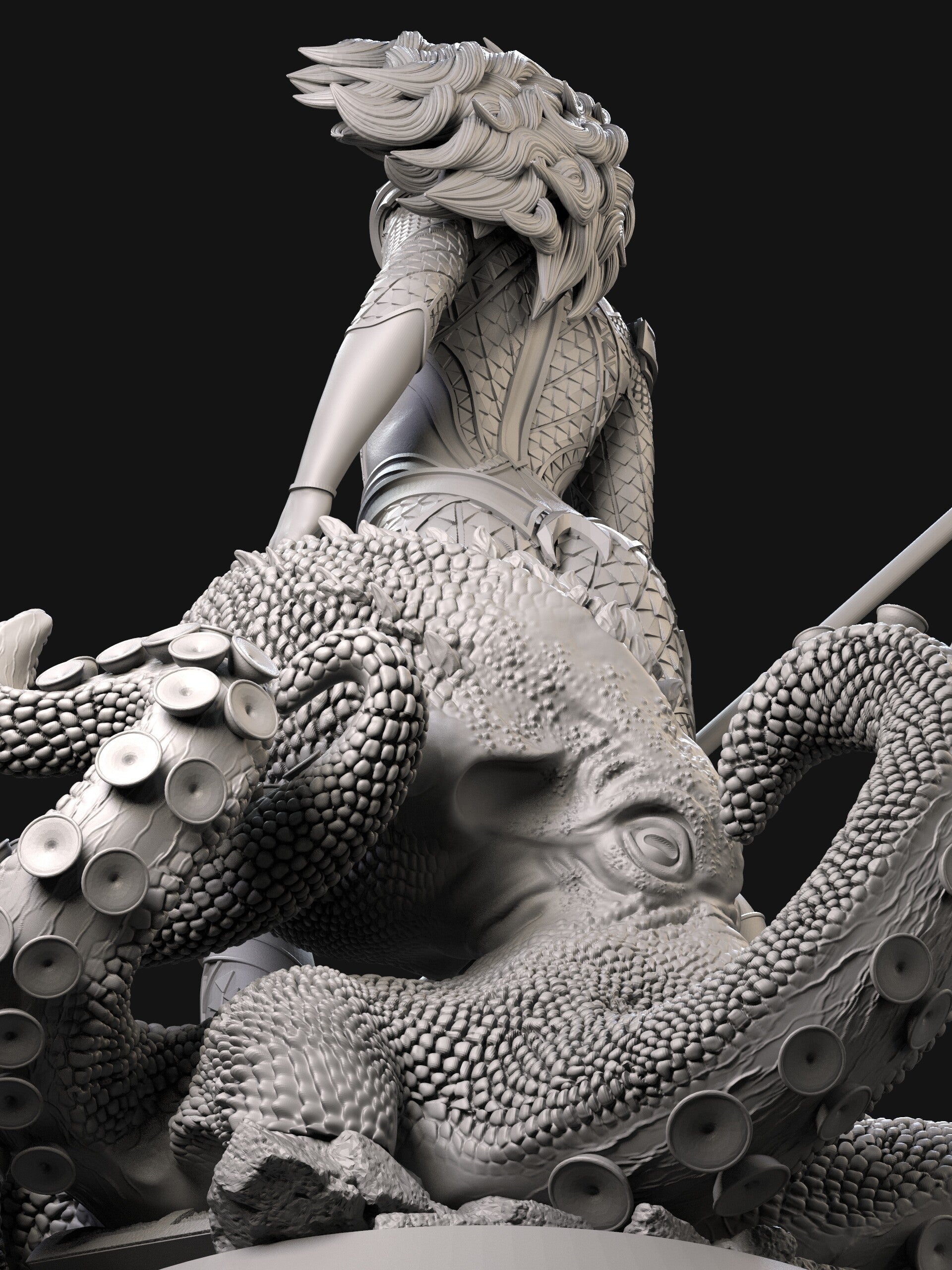 Queen Mera - DC Comics 1/8 Scale - 3D Printed Garage Kit ガレージキット Resin Model Scale Figure フィギュア