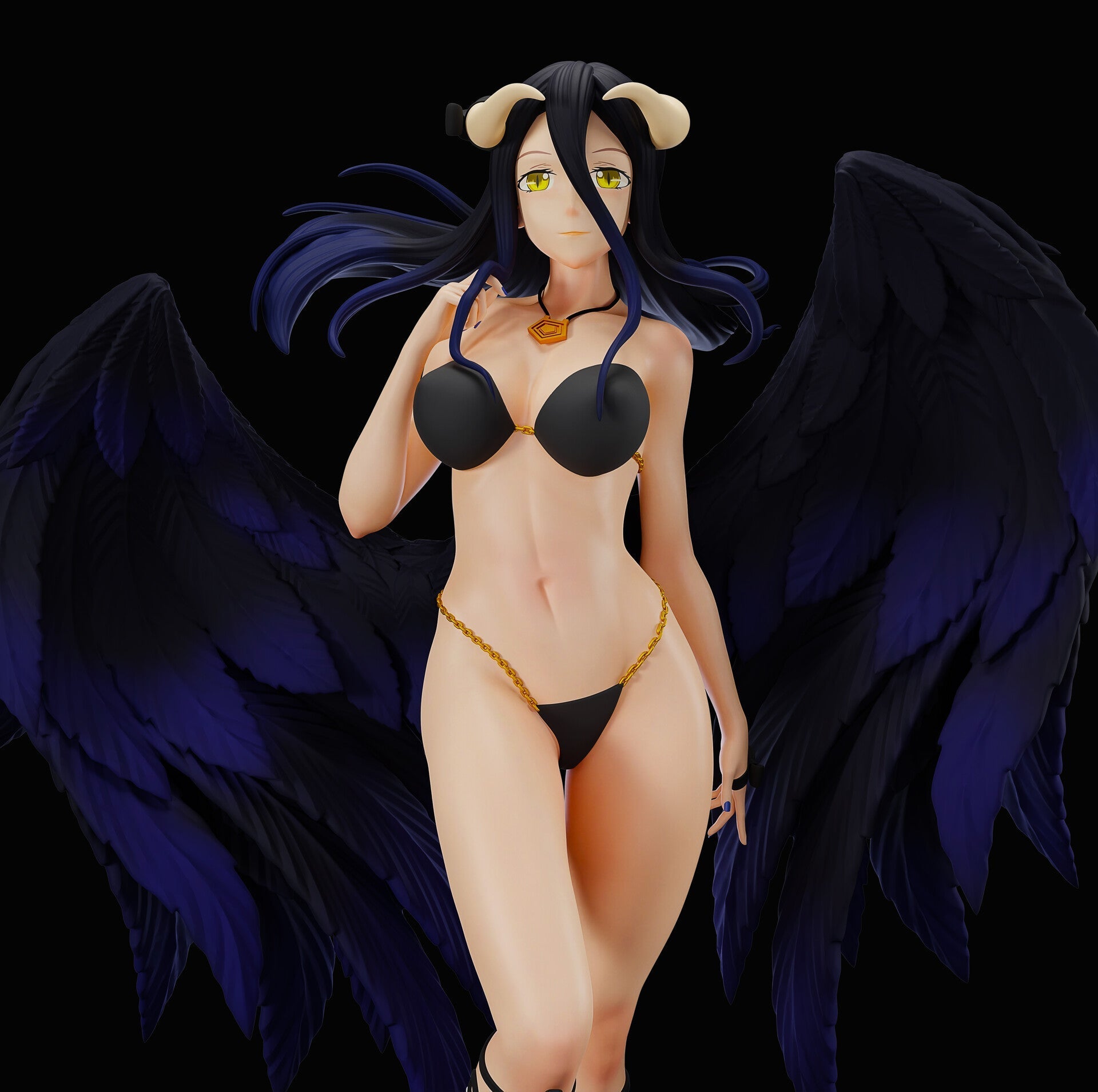 Albedo Special Edition - Overlord - STL 3D Print Files - 3D Printed Garage Kit ガレージキット Resin Model Scale Figure フィギュア