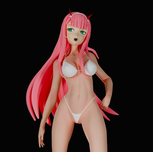 Zero Two Special Edition - DARLING in the FRANXX - STL 3D Print Files - 3D Printed Garage Kit ガレージキット Resin Model Scale Figure フィギュア
