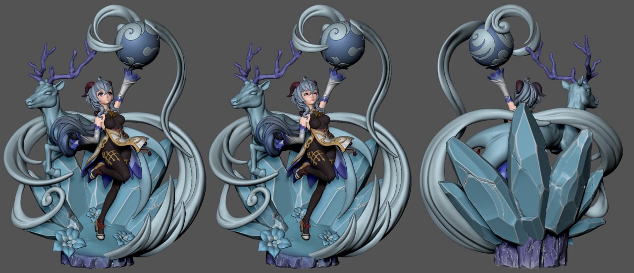 Ganyu Special Edition - Genshin Impact - STL 3D Print Files - 3D Printed Garage Kit ガレージキット Resin Model Scale Figure フィギュア