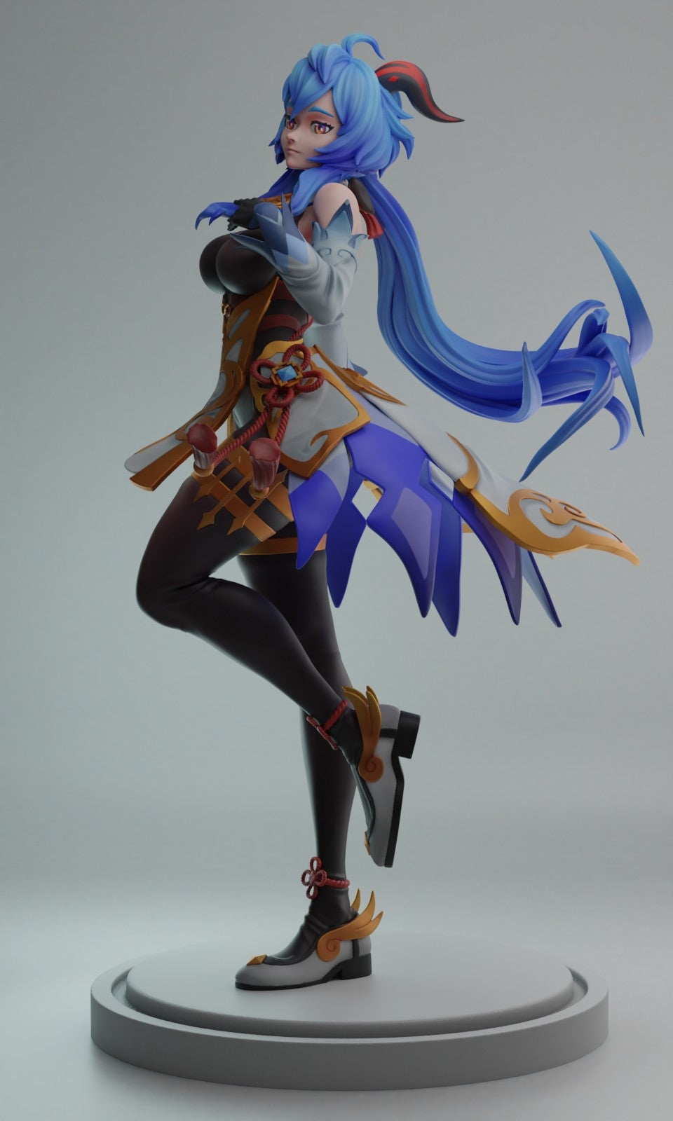 2212 Ganyu - Genshin Impact - STL 3D Print Files - 3D Printed Garage Kit ガレージキット Resin Model Scale Figure フィギュア