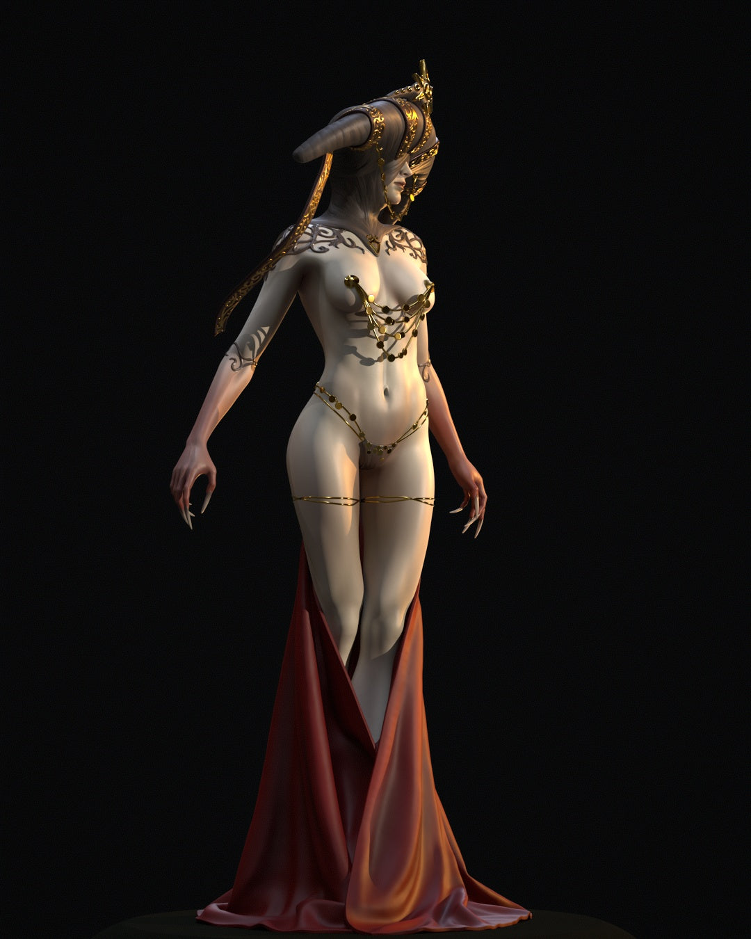 Gunaty Special Edition - The Pale Priestess - STL 3D Print Files - 3D Printed Garage Kit ガレージキット Resin Model Scale Figure フィギュア