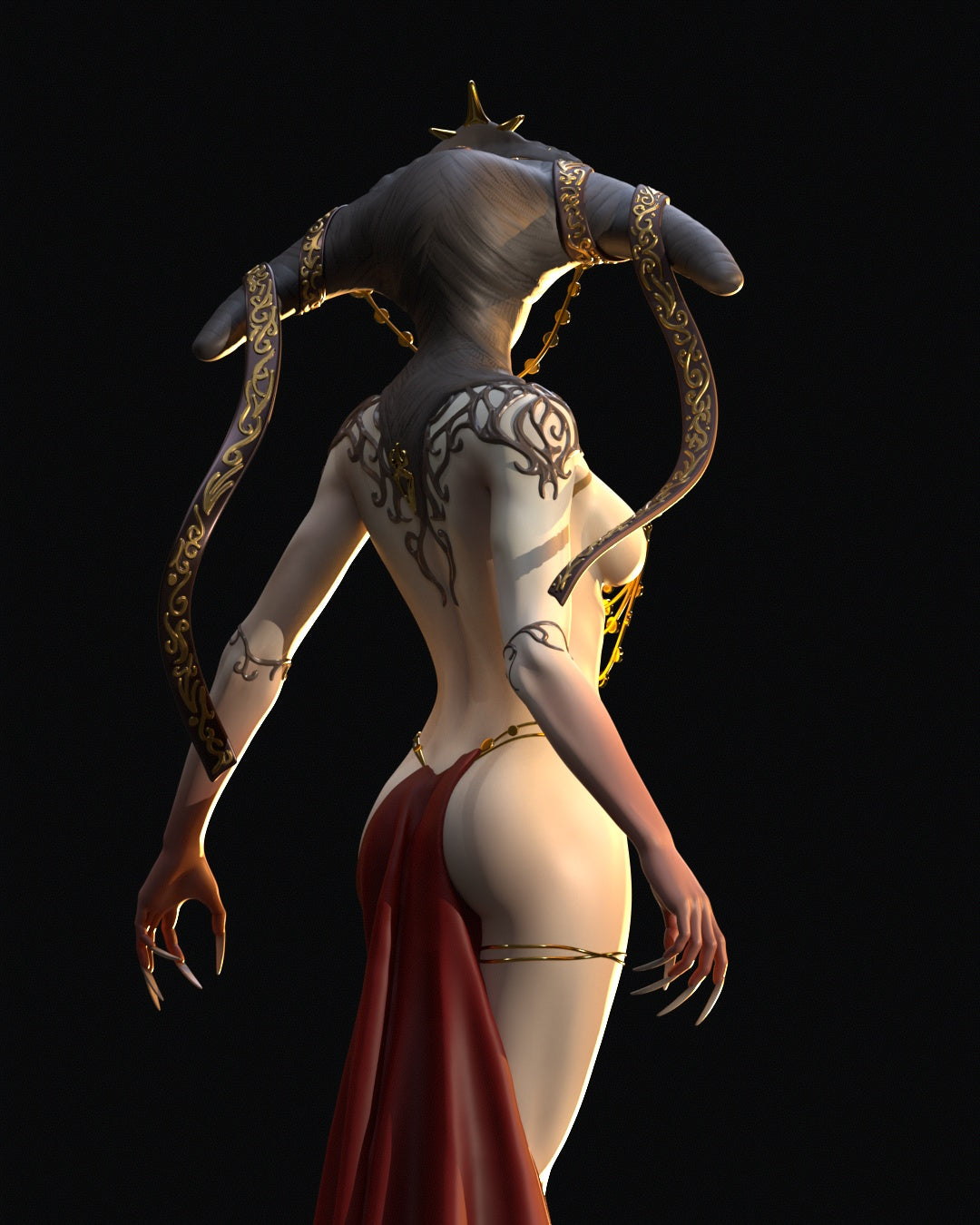 Gunaty Special Edition - The Pale Priestess - STL 3D Print Files - 3D Printed Garage Kit ガレージキット Resin Model Scale Figure フィギュア