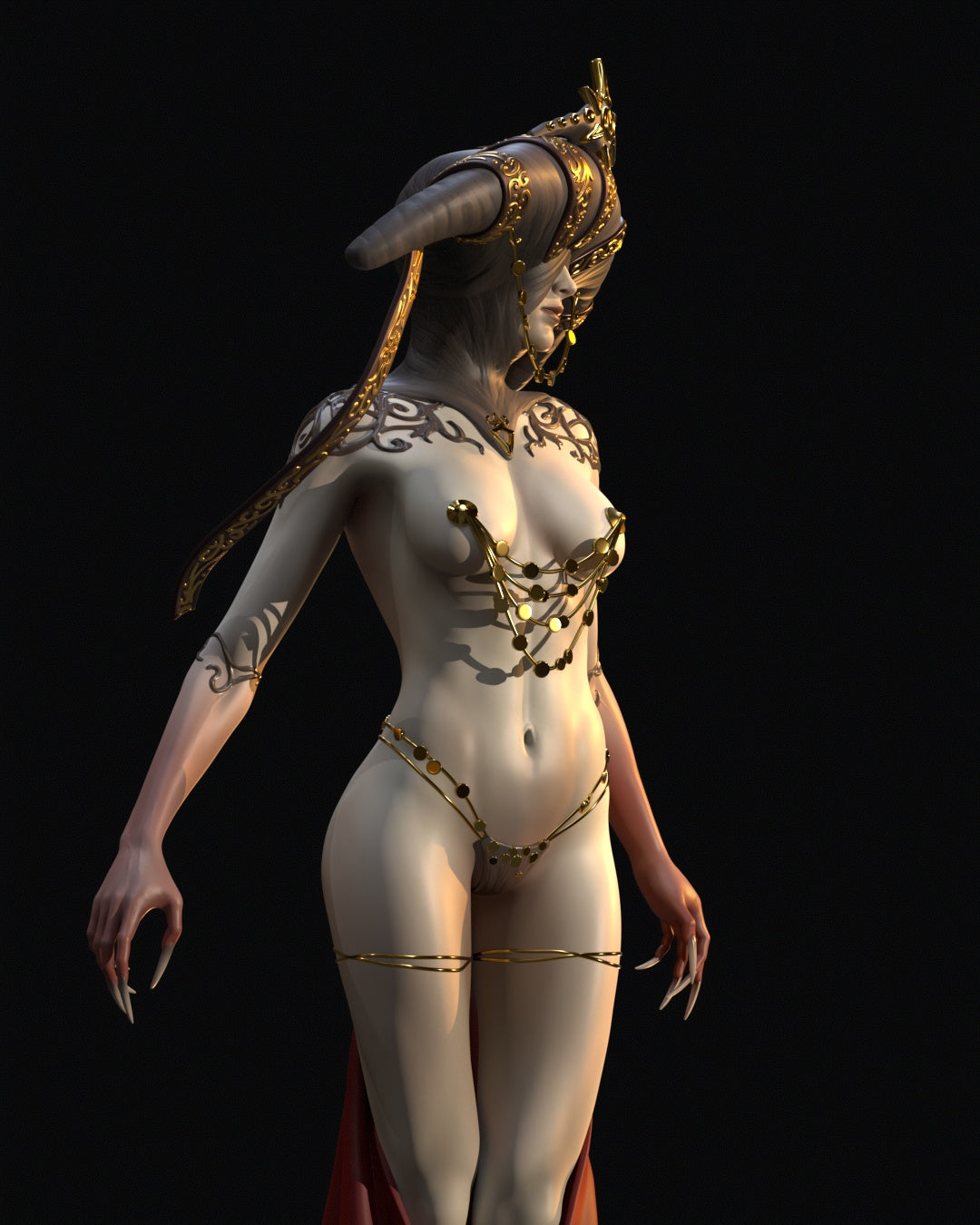 Gunaty Special Edition - The Pale Priestess - STL 3D Print Files - 3D Printed Garage Kit ガレージキット Resin Model Scale Figure フィギュア