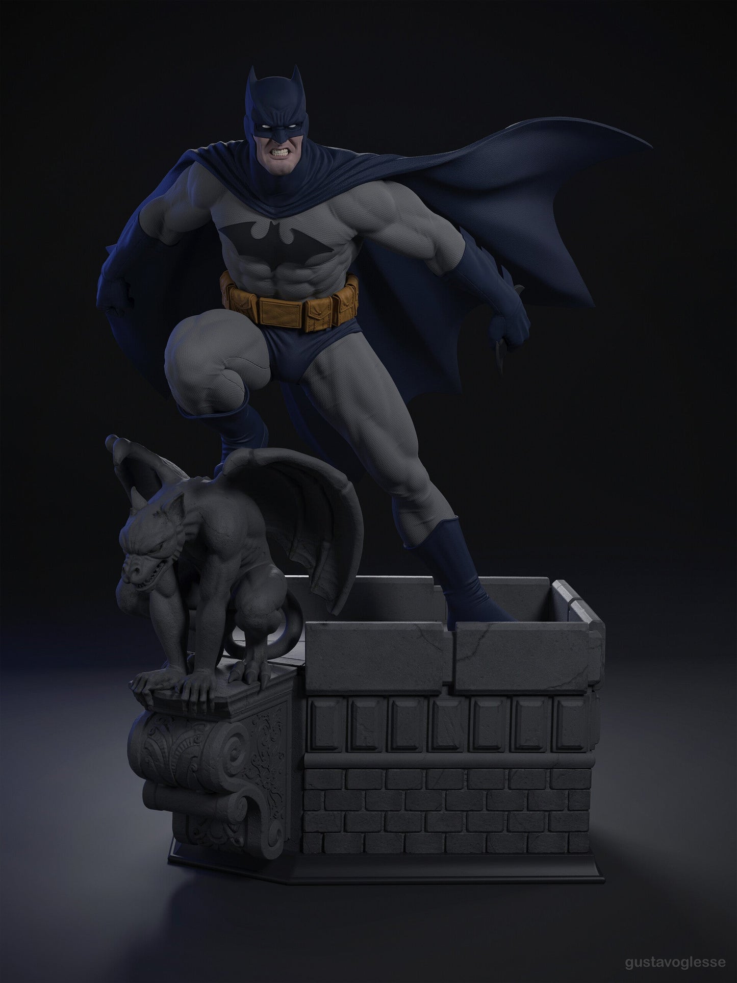 2048 Batman Classic - STL 3D Print Files - 3D Printed Garage Kit ガレージキット Resin Model Scale Figure フィギュア