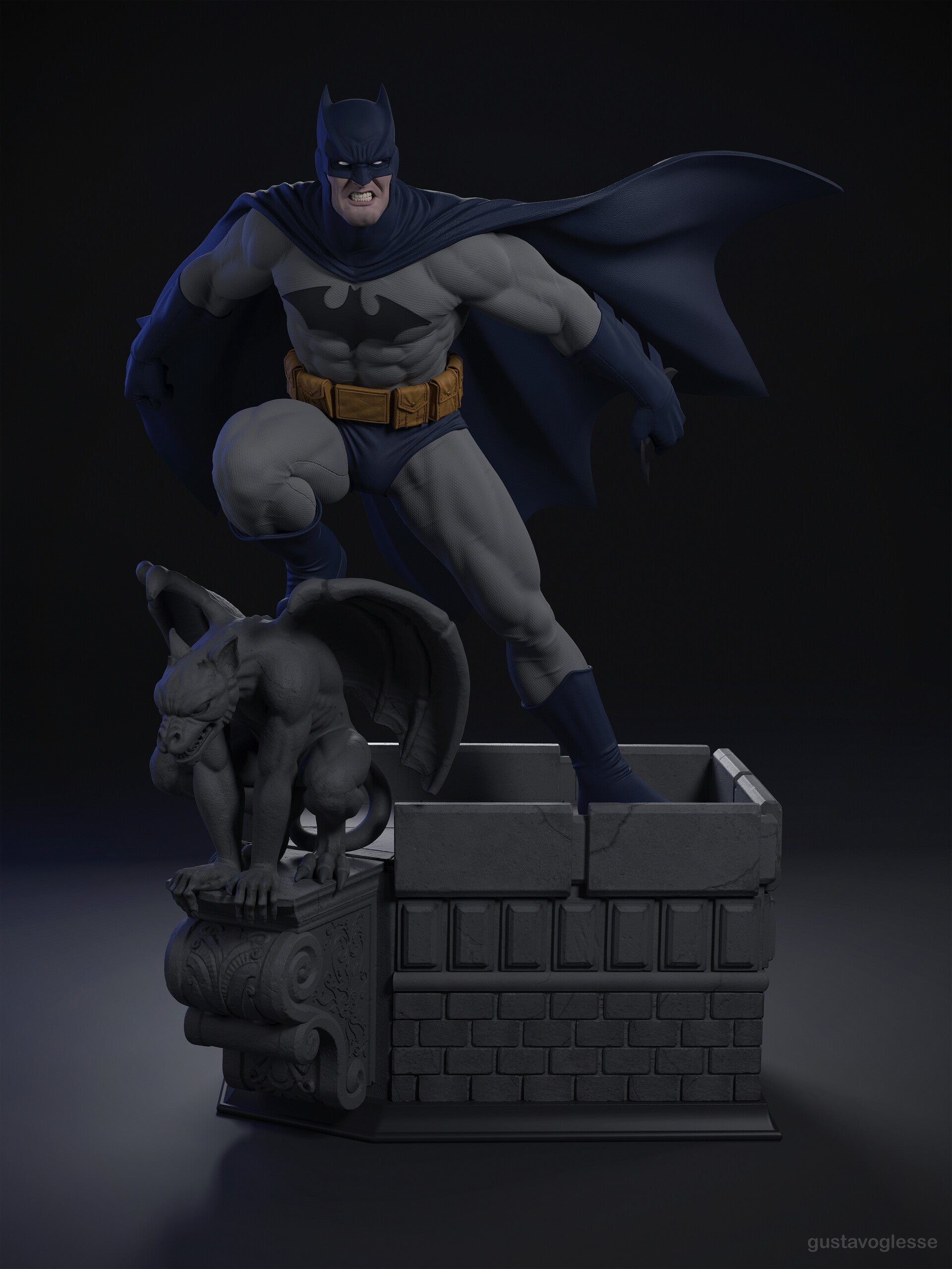 2048 Batman Classic - STL 3D Print Files - 3D Printed Garage Kit ガレージキット Resin Model Scale Figure フィギュア