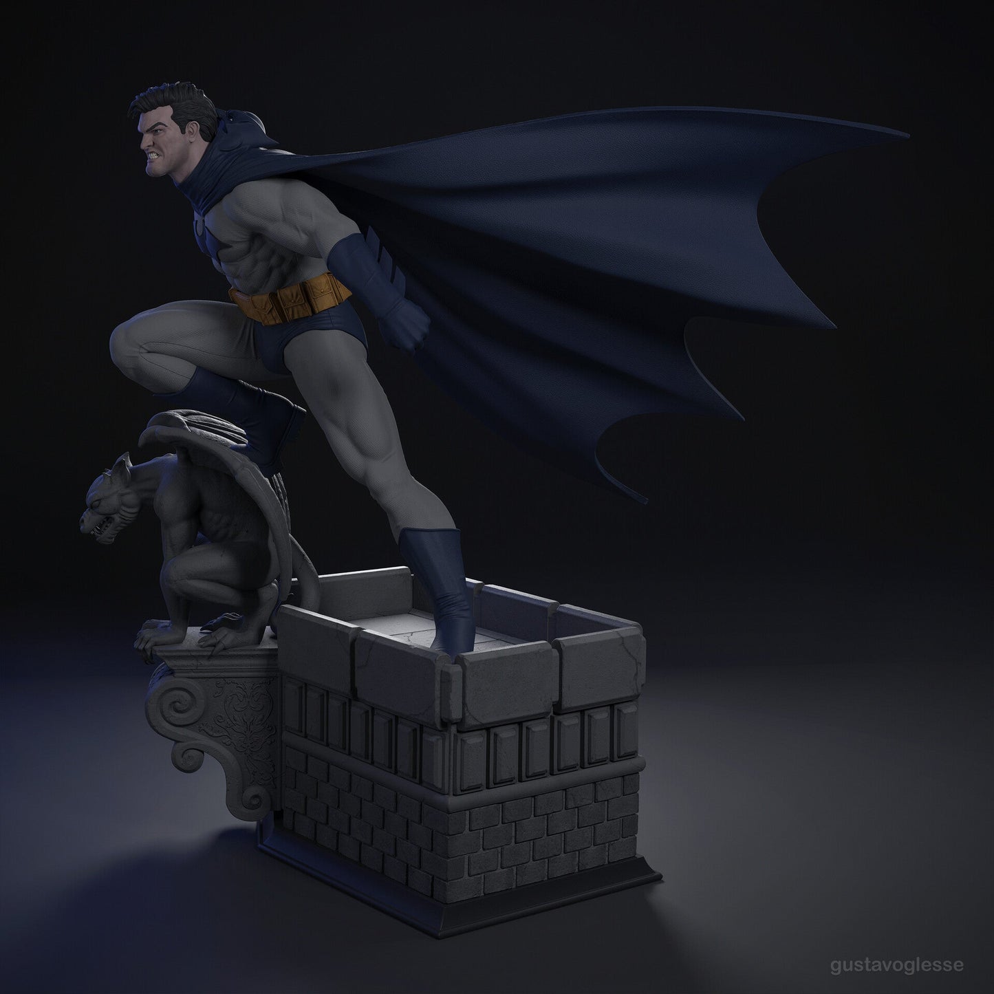 2048 Batman Classic - STL 3D Print Files - 3D Printed Garage Kit ガレージキット Resin Model Scale Figure フィギュア