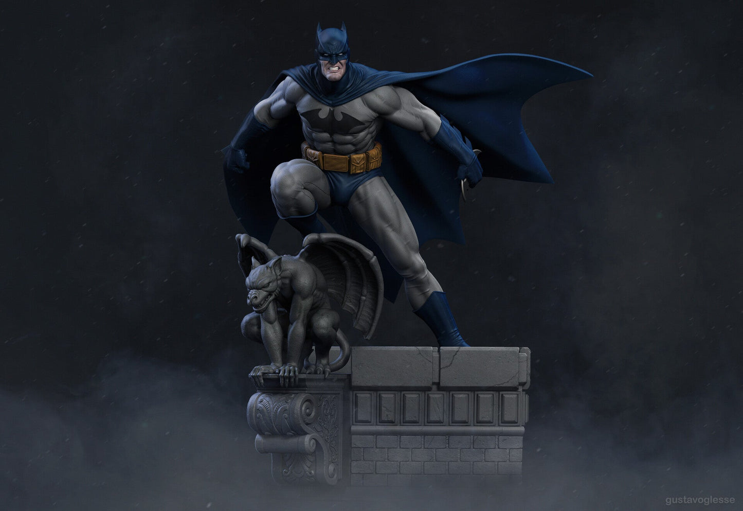 2048 Batman Classic - STL 3D Print Files - 3D Printed Garage Kit ガレージキット Resin Model Scale Figure フィギュア