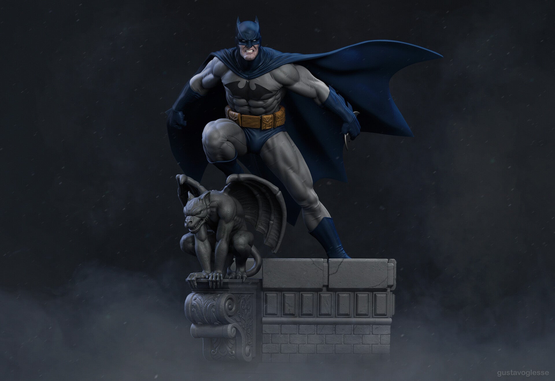 2048 Batman Classic - STL 3D Print Files - 3D Printed Garage Kit ガレージキット Resin Model Scale Figure フィギュア