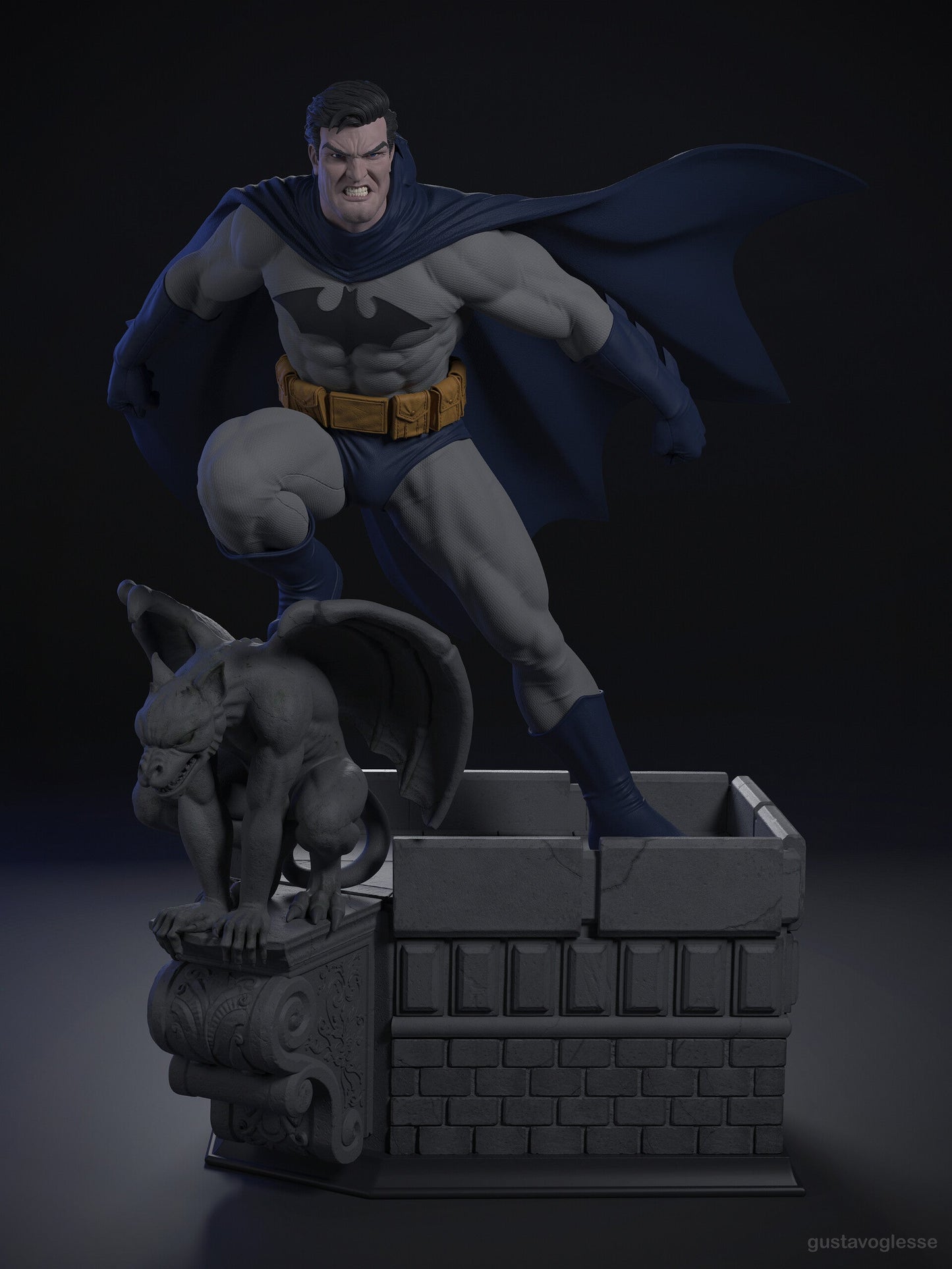 2048 Batman Classic - STL 3D Print Files - 3D Printed Garage Kit ガレージキット Resin Model Scale Figure フィギュア