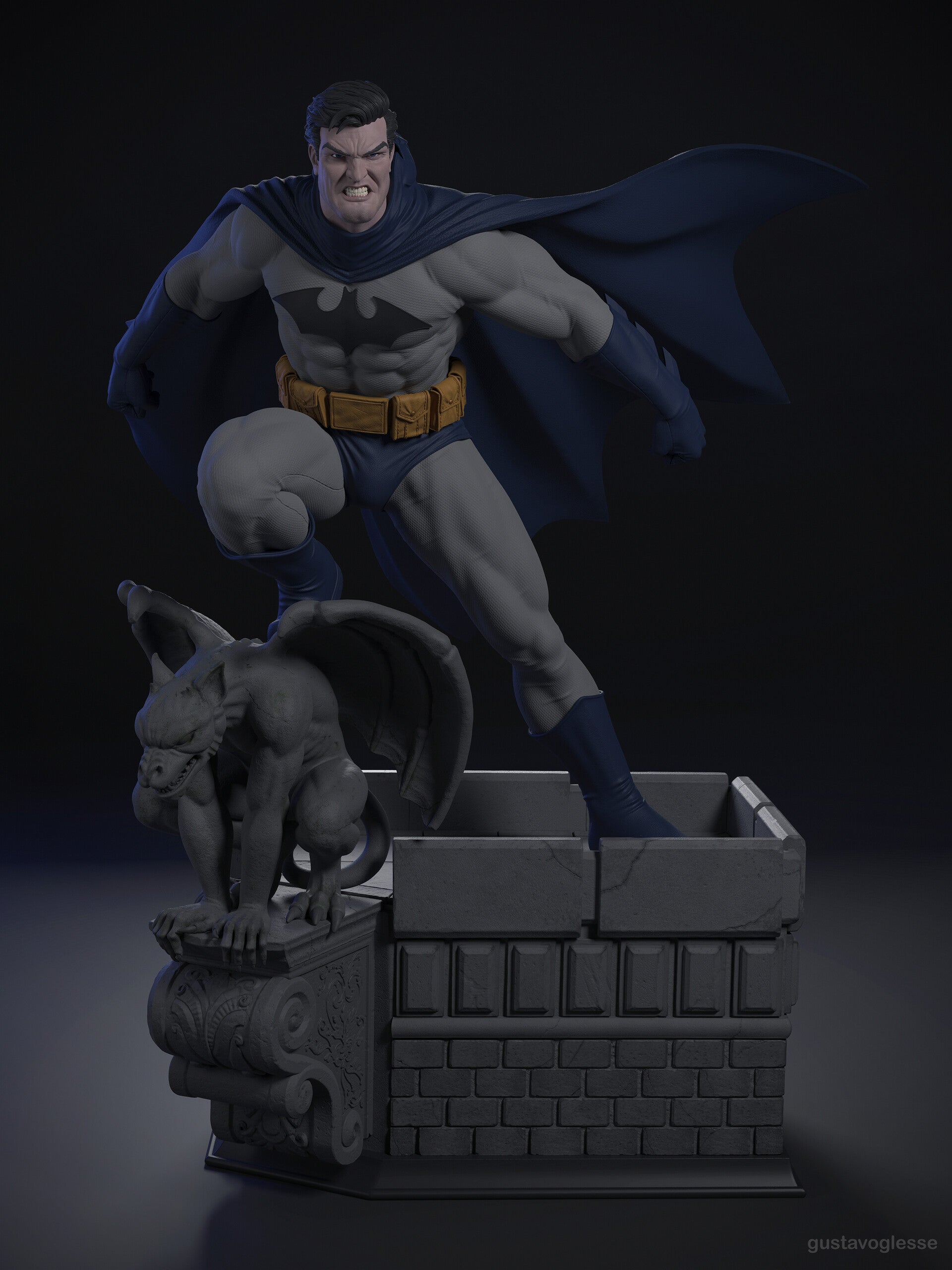 2048 Batman Classic - STL 3D Print Files - 3D Printed Garage Kit ガレージキット Resin Model Scale Figure フィギュア