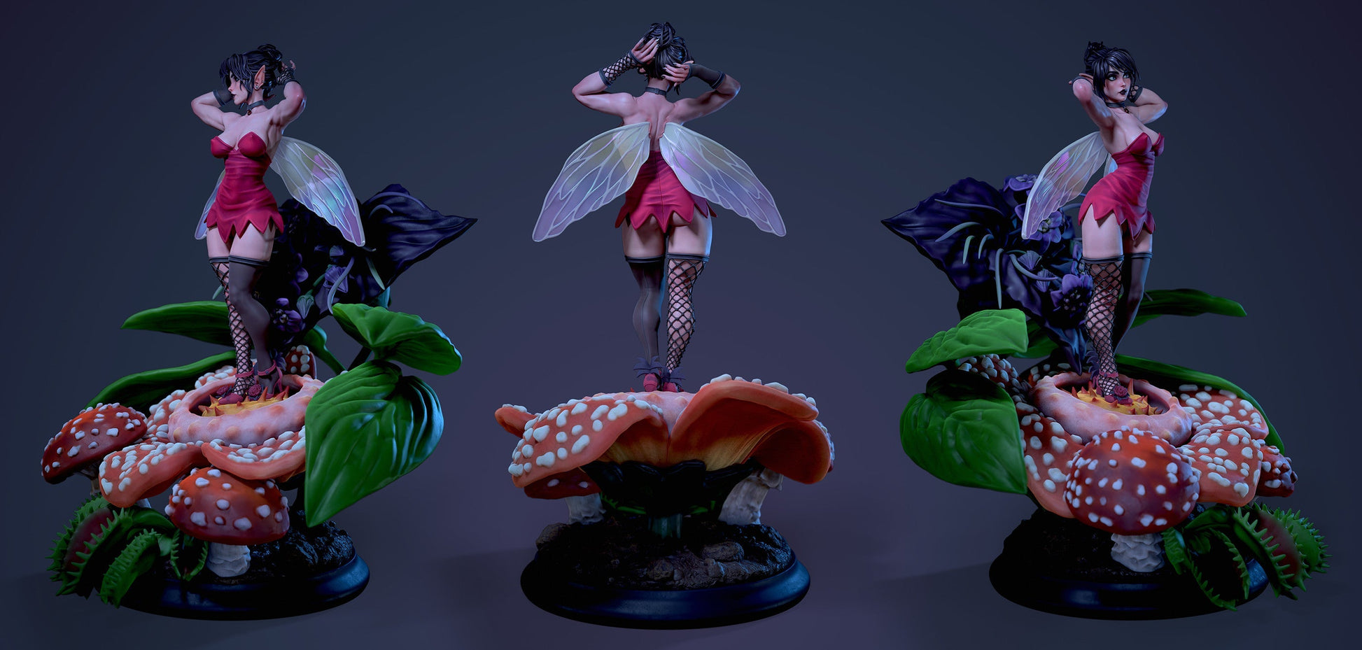 Vita Special Edition - The Goth Fairy - STL 3D Print Files - 3D Printed Garage Kit ガレージキット Resin Model Scale Figure フィギュア