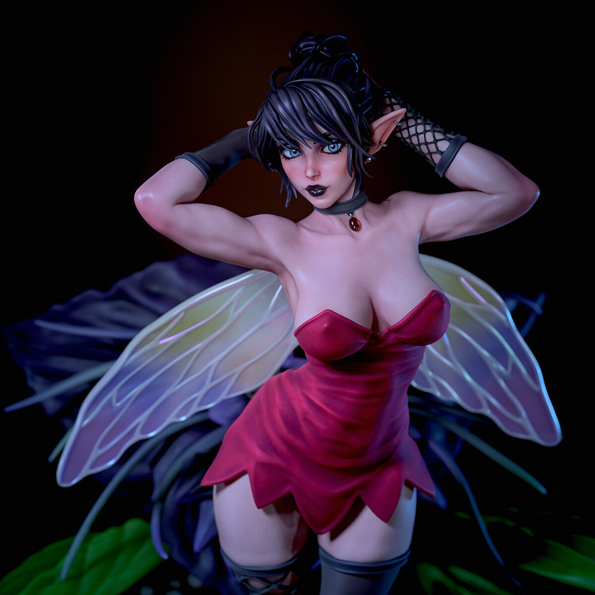 Vita Special Edition - The Goth Fairy - STL 3D Print Files - 3D Printed Garage Kit ガレージキット Resin Model Scale Figure フィギュア