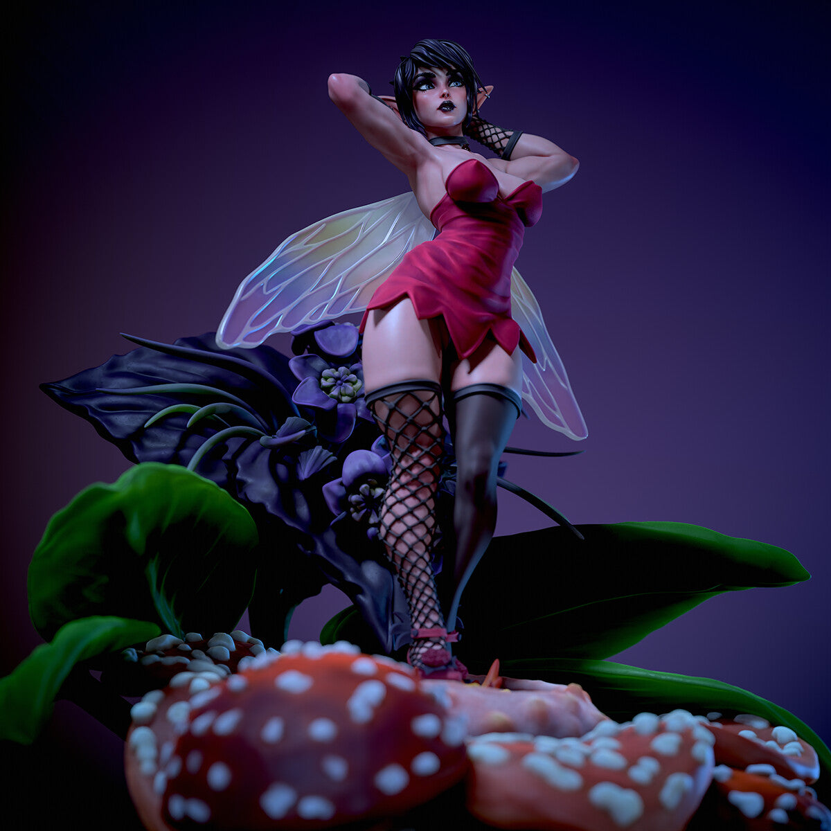 Vita Special Edition - The Goth Fairy - STL 3D Print Files - 3D Printed Garage Kit ガレージキット Resin Model Scale Figure フィギュア