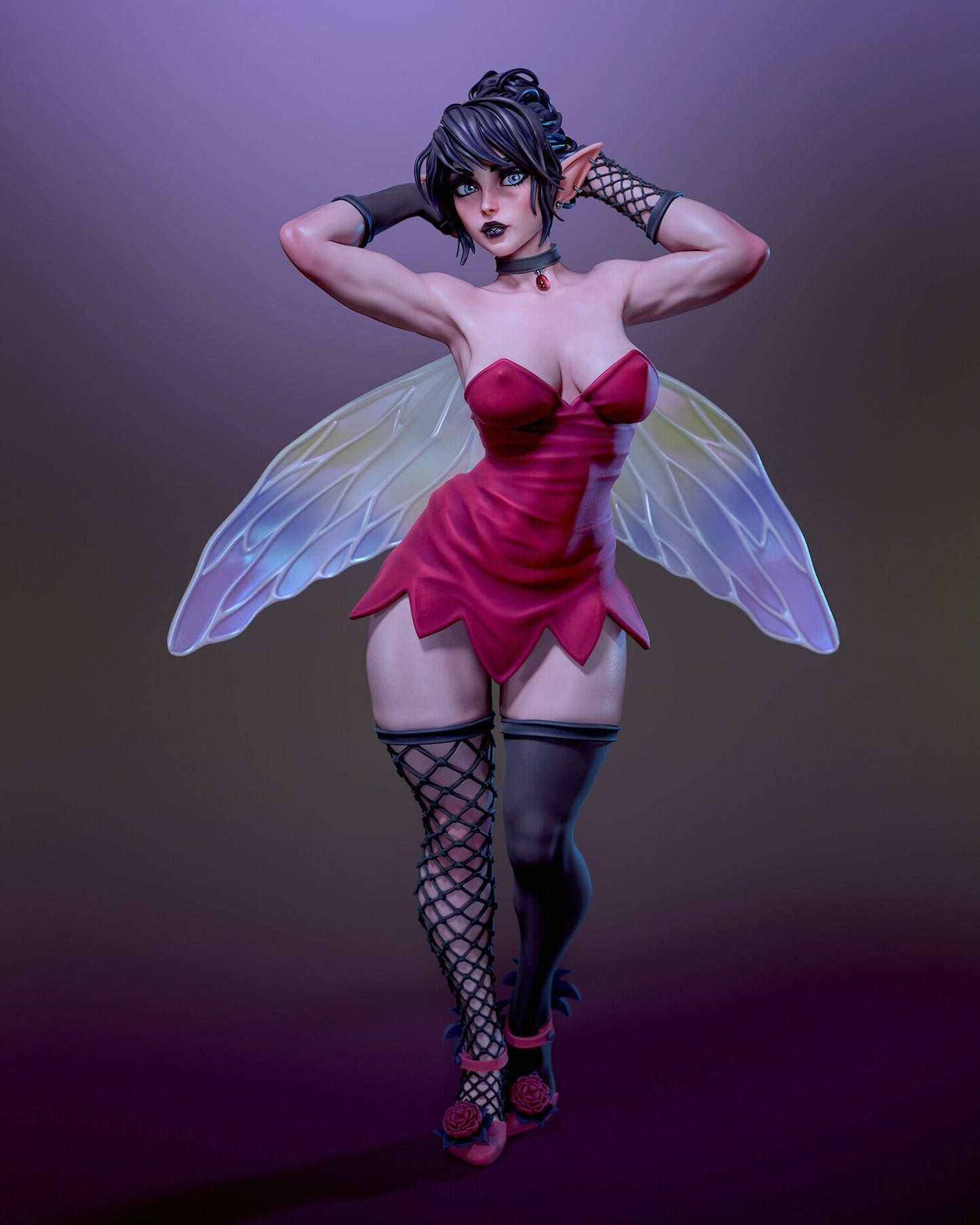 Vita Special Edition - The Goth Fairy - STL 3D Print Files - 3D Printed Garage Kit ガレージキット Resin Model Scale Figure フィギュア