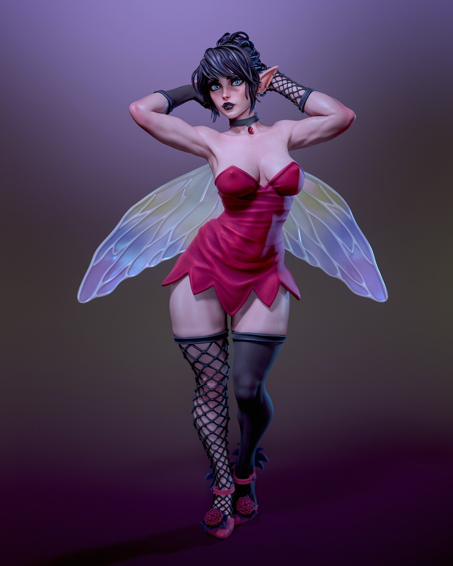 Vita Special Edition - The Goth Fairy - STL 3D Print Files - 3D Printed Garage Kit ガレージキット Resin Model Scale Figure フィギュア