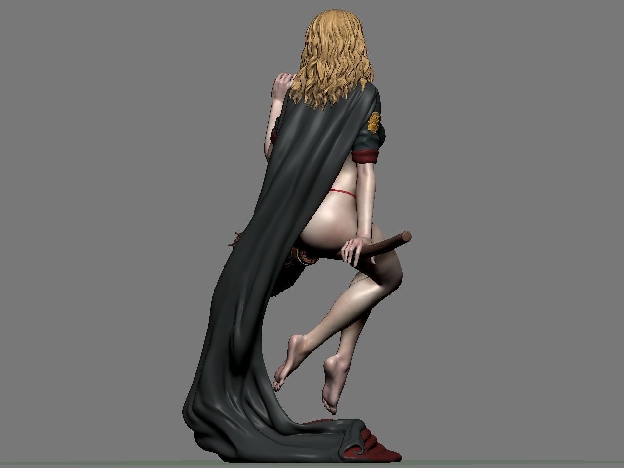 Hermione Adult on the Broomstick - Harry Potter - STL 3D Print Files - 3D Printed Garage Kit ガレージキット Resin Model Scale Figure フィギュア