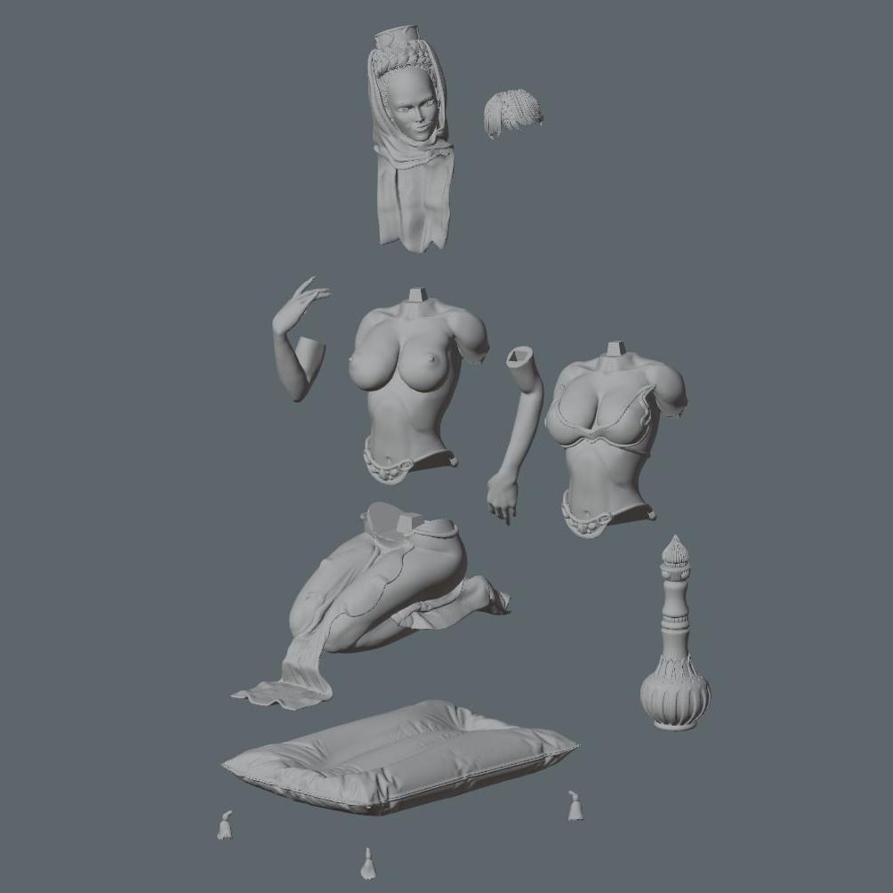 I Dream of Jeannie Special Edition - STL 3D Print Files - 3D Printed Garage Kit ガレージキット Resin Model Scale Figure フィギュア