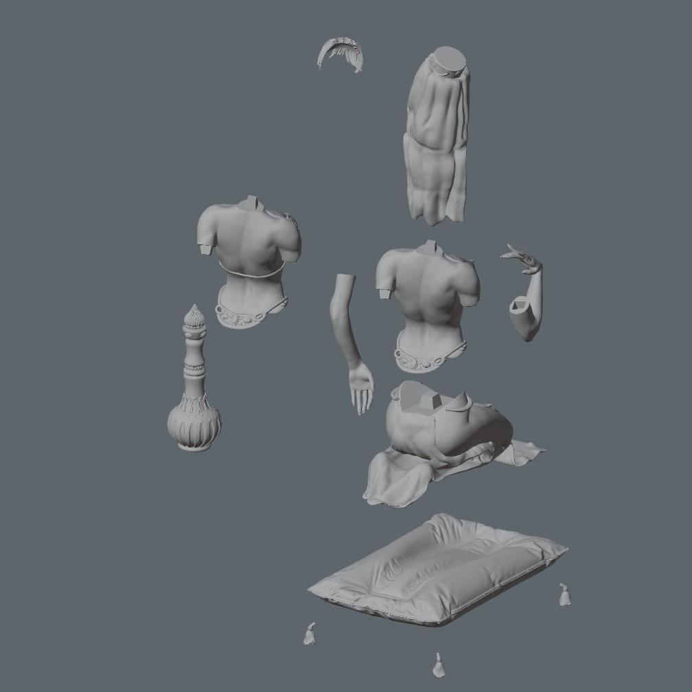 I Dream of Jeannie Special Edition - STL 3D Print Files - 3D Printed Garage Kit ガレージキット Resin Model Scale Figure フィギュア