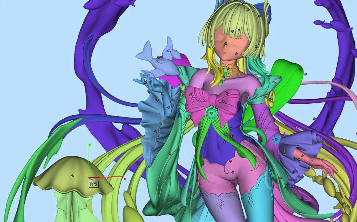 Sangonomiya Kokomi - Genshin Impact - STL 3D Print Files - 3D Printed Garage Kit ガレージキット Resin Model Scale Figure フィギュア