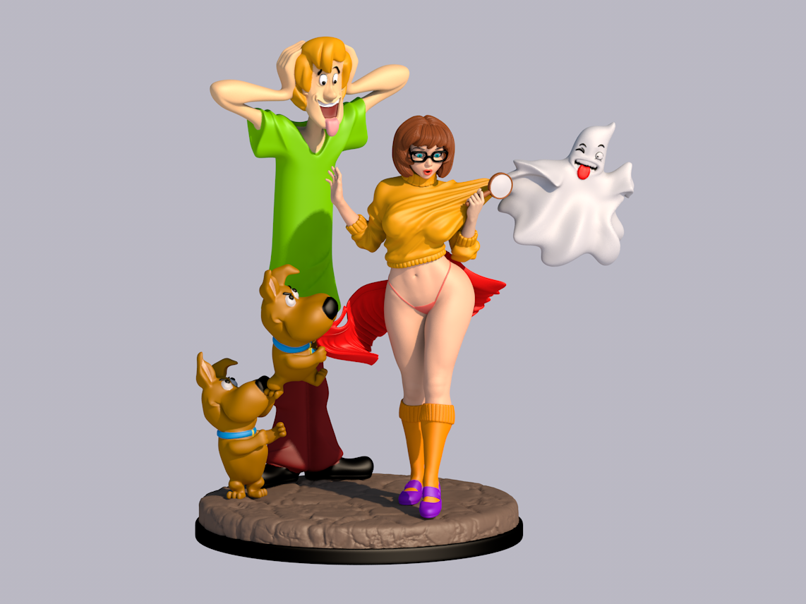 Sexy Velma - Scooby Doo - STL 3D Print Files - 3D Printed Garage Kit ガレージキット Resin Model Scale Figure フィギュア