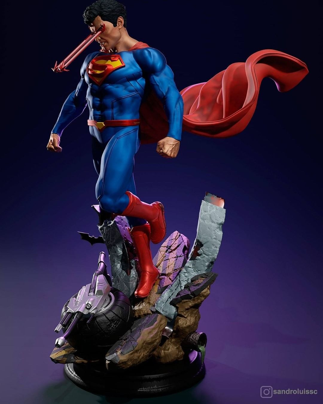 1343 Superman - DC COMICS - STL 3D Print Files - 3D Printed Garage Kit ガレージキット Resin Model Scale Figure フィギュア