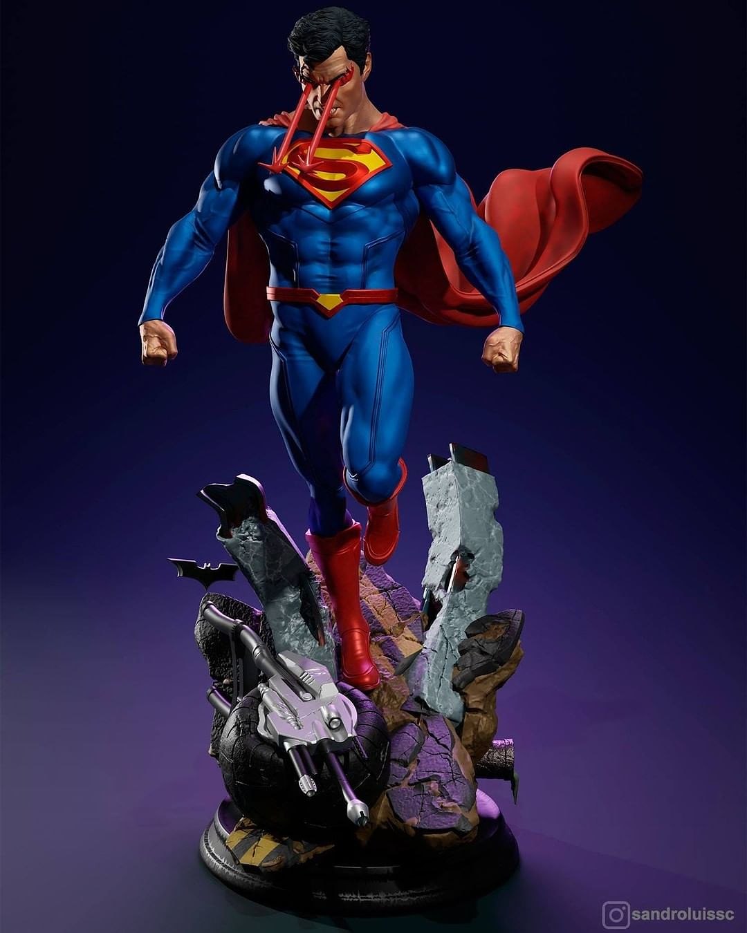 1343 Superman - DC COMICS - STL 3D Print Files - 3D Printed Garage Kit ガレージキット Resin Model Scale Figure フィギュア