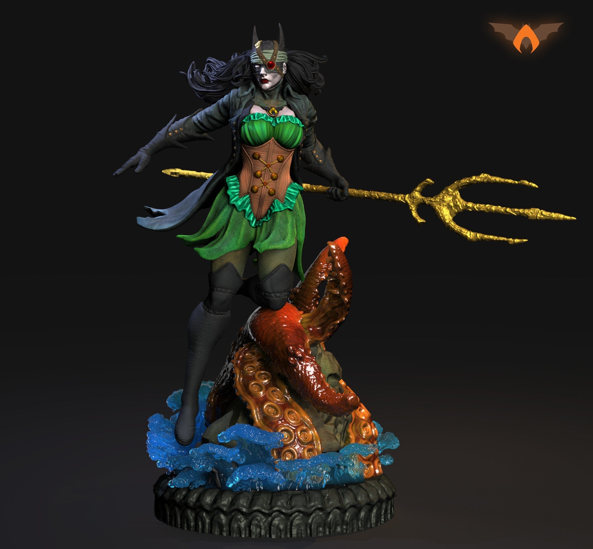 Batwoman - Drowned - Bryce Wayne - STL 3D Print Files - 3D Printed Garage Kit ガレージキット Resin Model Scale Figure フィギュア