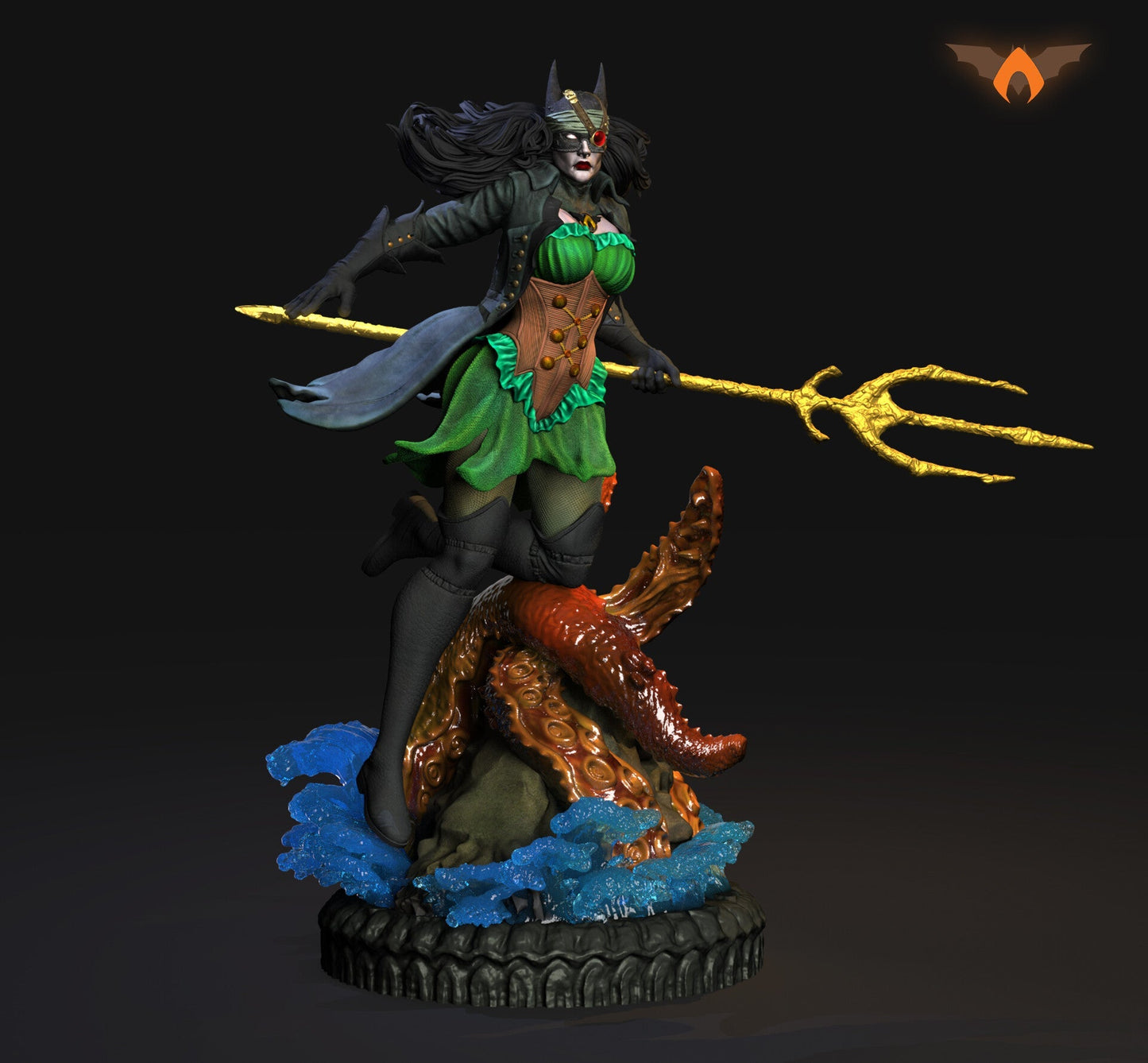 Batwoman - Drowned - Bryce Wayne - STL 3D Print Files - 3D Printed Garage Kit ガレージキット Resin Model Scale Figure フィギュア