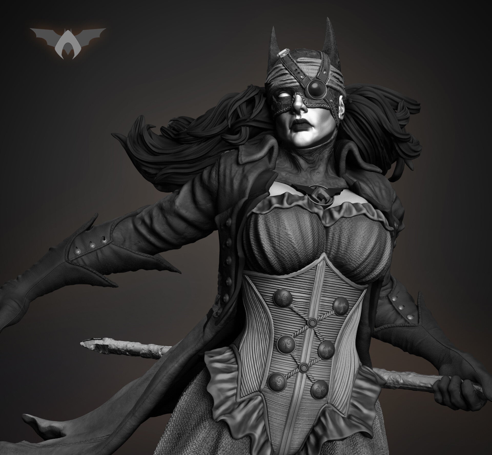 Batwoman - Drowned - Bryce Wayne - STL 3D Print Files - 3D Printed Garage Kit ガレージキット Resin Model Scale Figure フィギュア