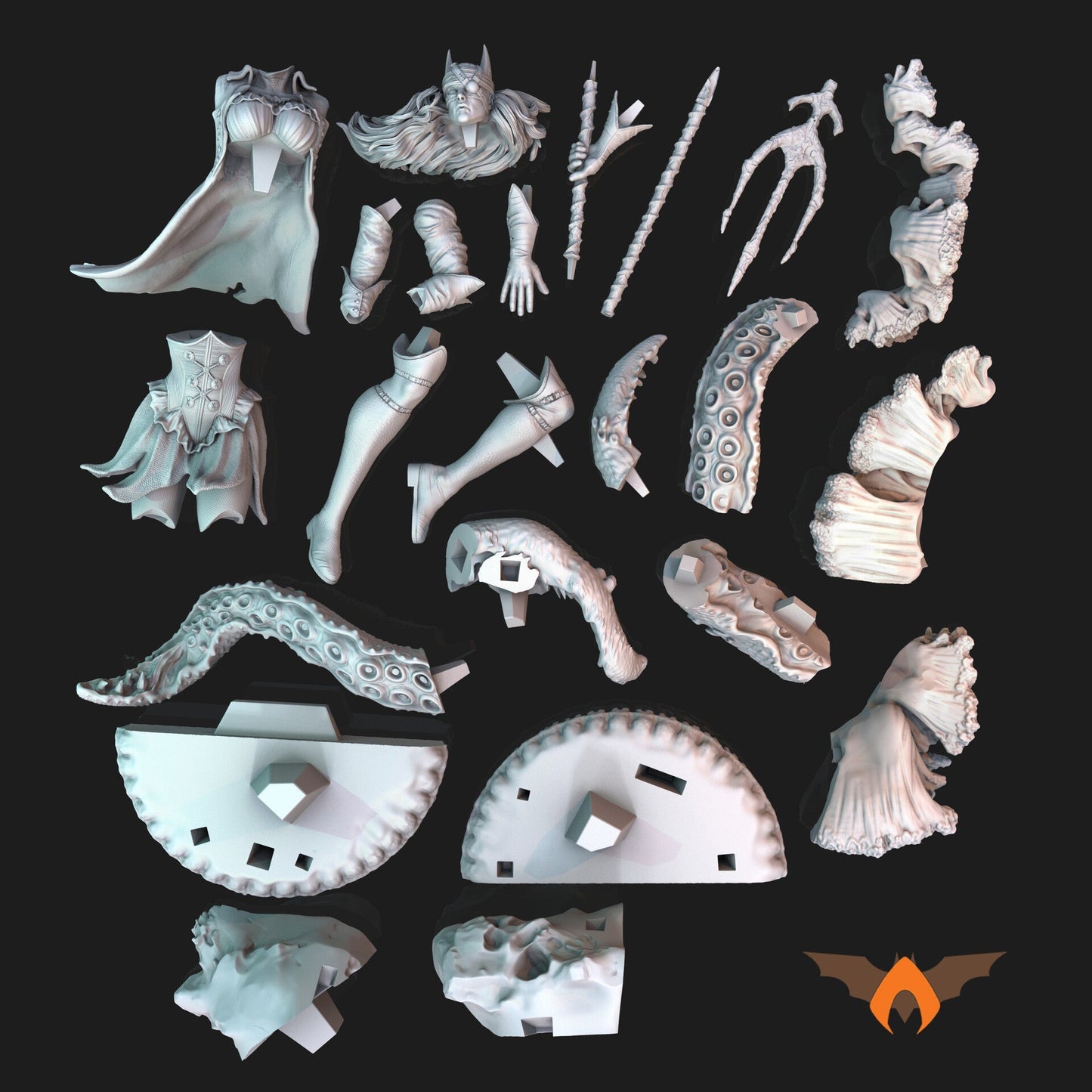 Batwoman - Drowned - Bryce Wayne - STL 3D Print Files - 3D Printed Garage Kit ガレージキット Resin Model Scale Figure フィギュア