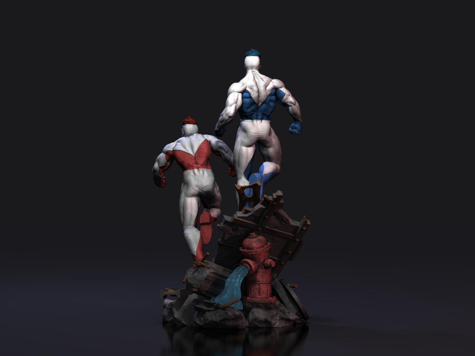 SUPERMAN RED AND BLUE - DC COMICS - STL 3D Print Files - 3D Printed Garage Kit ガレージキット Resin Model Scale Figure フィギュア