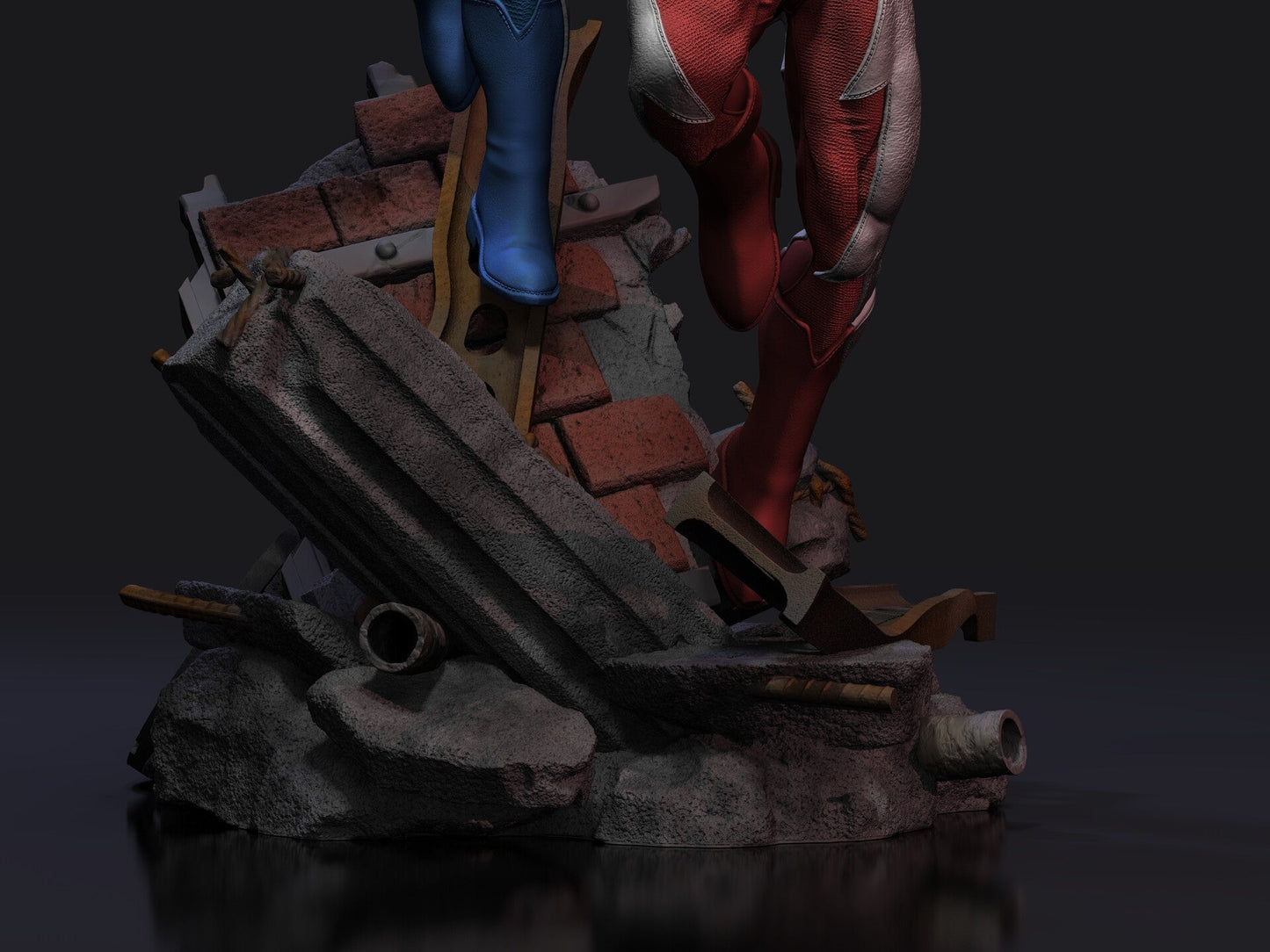 SUPERMAN RED AND BLUE - DC COMICS - STL 3D Print Files - 3D Printed Garage Kit ガレージキット Resin Model Scale Figure フィギュア