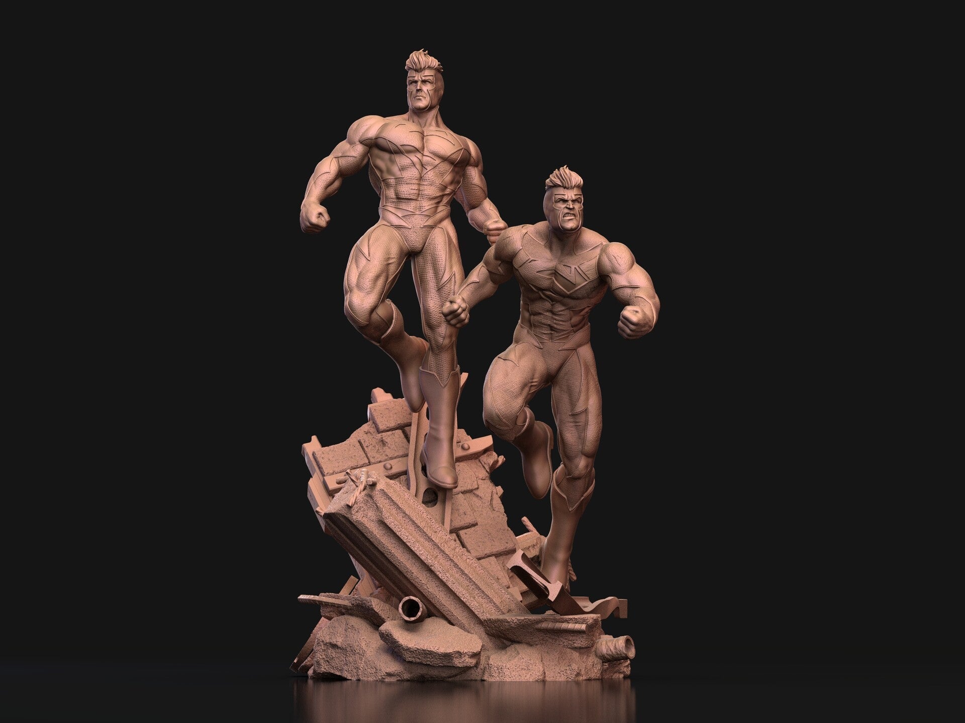 SUPERMAN RED AND BLUE - DC COMICS - STL 3D Print Files - 3D Printed Garage Kit ガレージキット Resin Model Scale Figure フィギュア