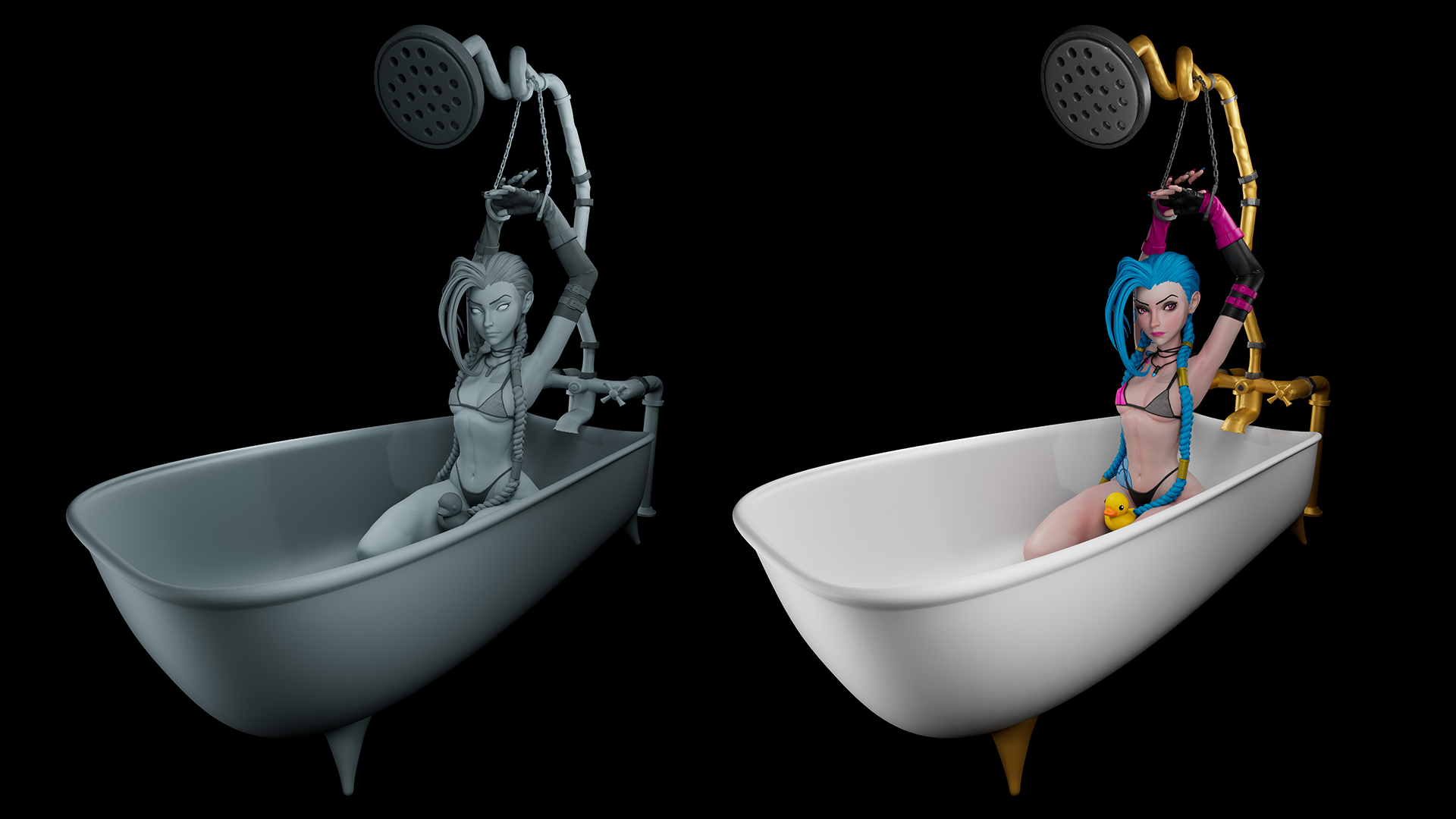 1321 Jinx Special Edition - League of Legends - STL 3D Print Files - 3D Printed Garage Kit ガレージキット Resin Model Scale Figure フィギュア