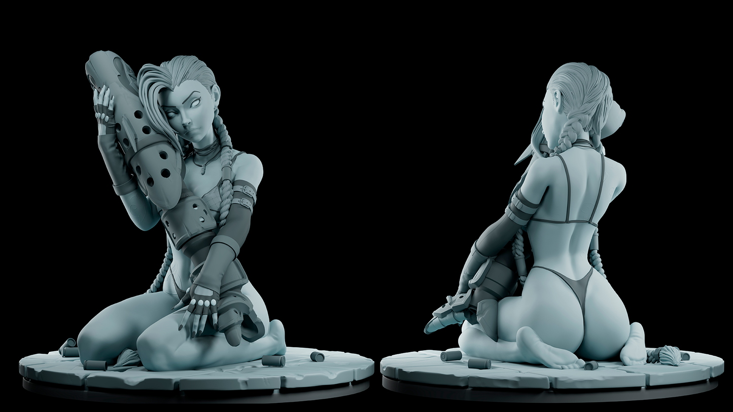 1321 Jinx Special Edition - League of Legends - STL 3D Print Files - 3D Printed Garage Kit ガレージキット Resin Model Scale Figure フィギュア