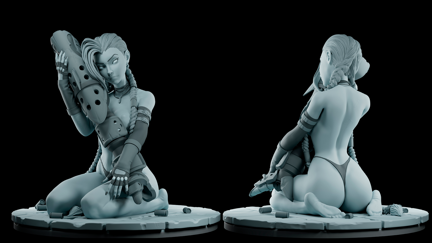 1321 Jinx Special Edition - League of Legends - STL 3D Print Files - 3D Printed Garage Kit ガレージキット Resin Model Scale Figure フィギュア