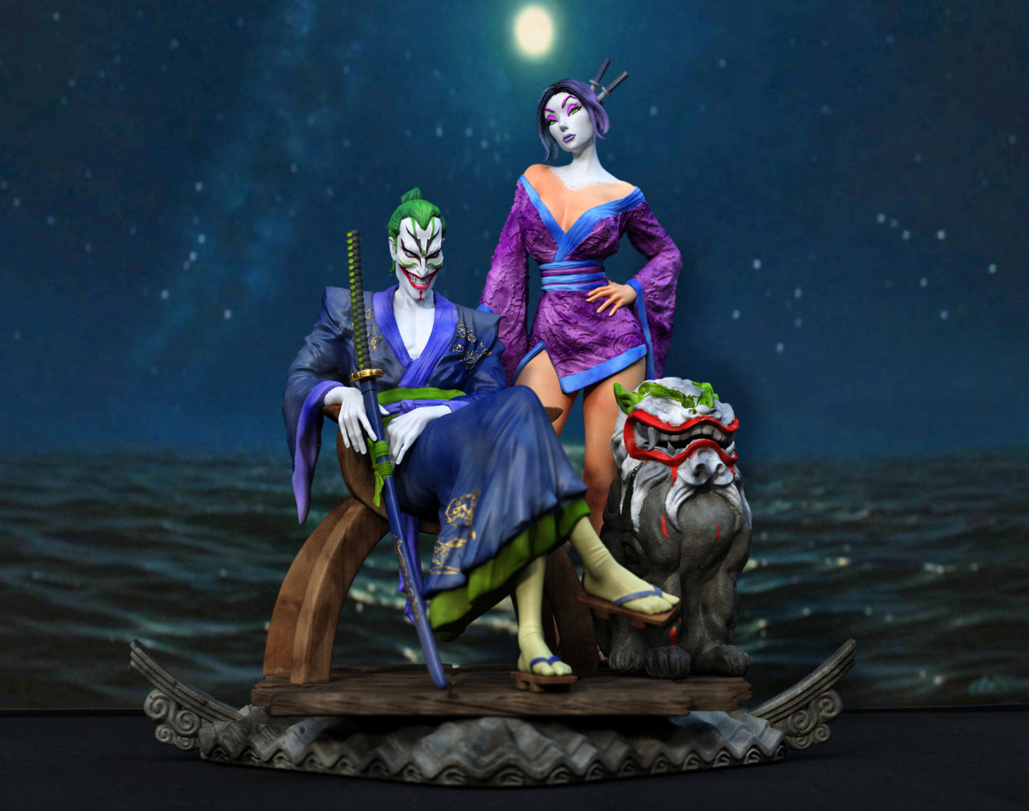 Joker and Punchline Special Edition - STL 3D Print Files - 3D Printed Garage Kit ガレージキット Resin Model Scale Figure フィギュア