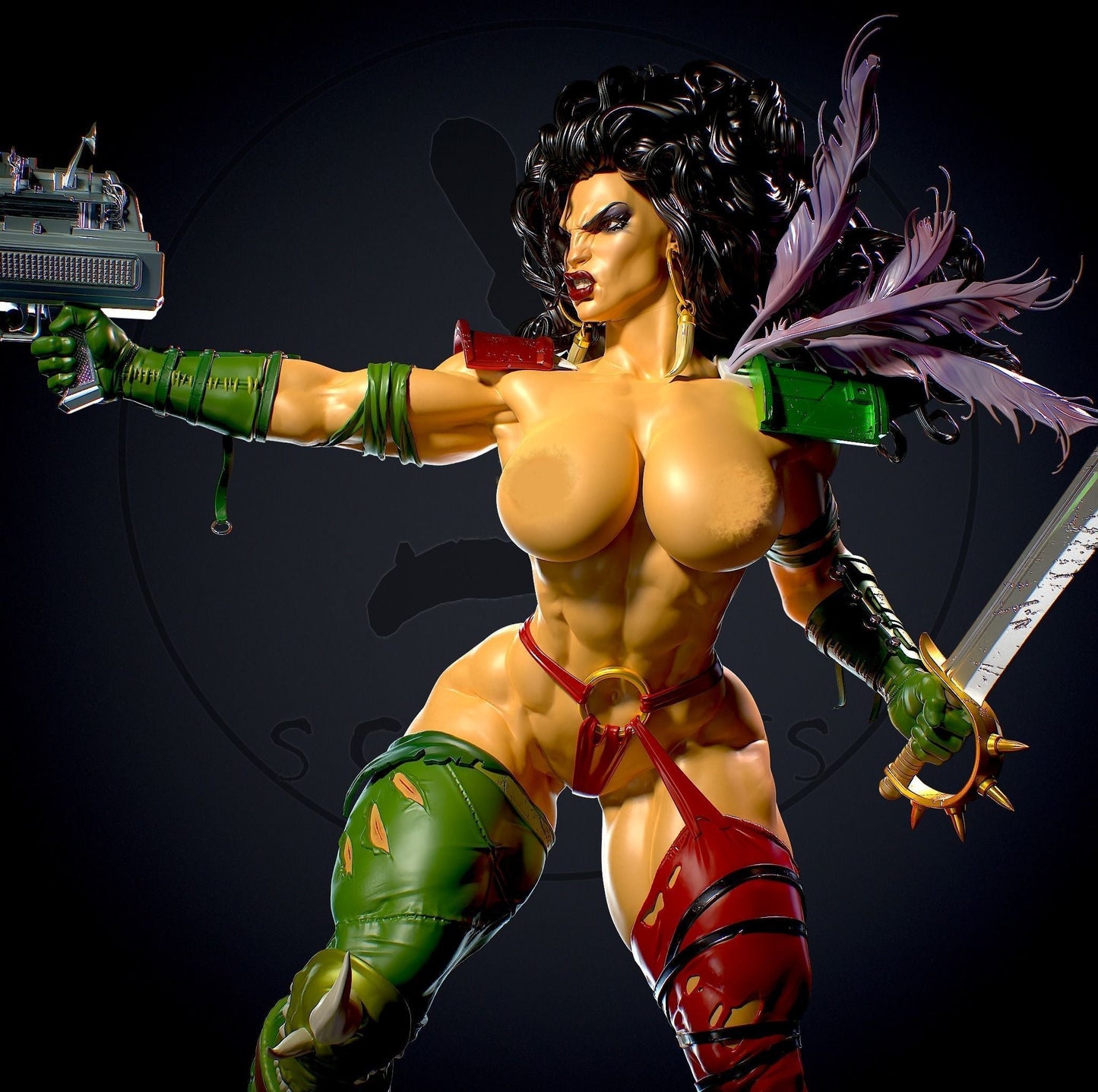 Julie Special Edition - Heavy Metal 2000 - STL 3D Print Files - 3D Printed Garage Kit ガレージキット Resin Model Scale Figure フィギュア