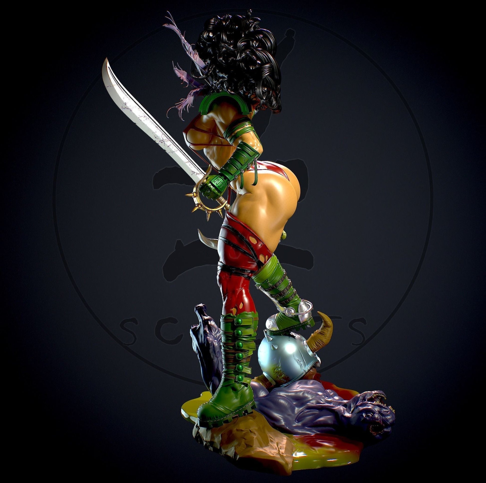 Julie Special Edition - Heavy Metal 2000 - STL 3D Print Files - 3D Printed Garage Kit ガレージキット Resin Model Scale Figure フィギュア