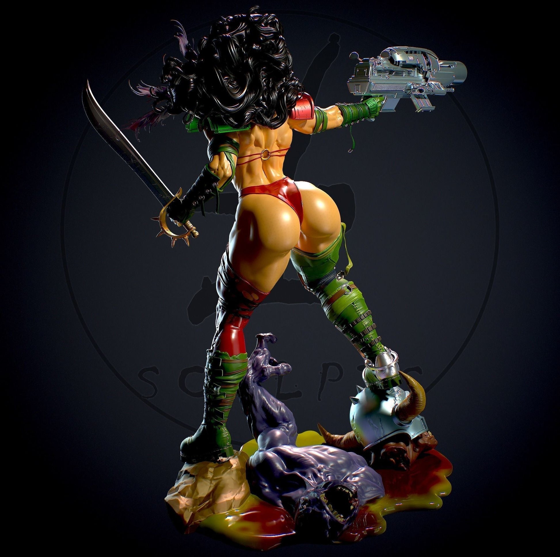 Julie Special Edition - Heavy Metal 2000 - STL 3D Print Files - 3D Printed Garage Kit ガレージキット Resin Model Scale Figure フィギュア