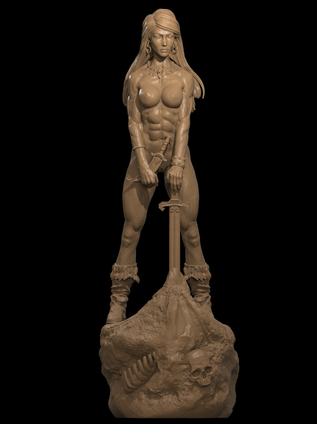 Female Conan Special Edition - STL 3D Print Files - 3D Printed Garage Kit ガレージキット Resin Model Scale Figure フィギュア