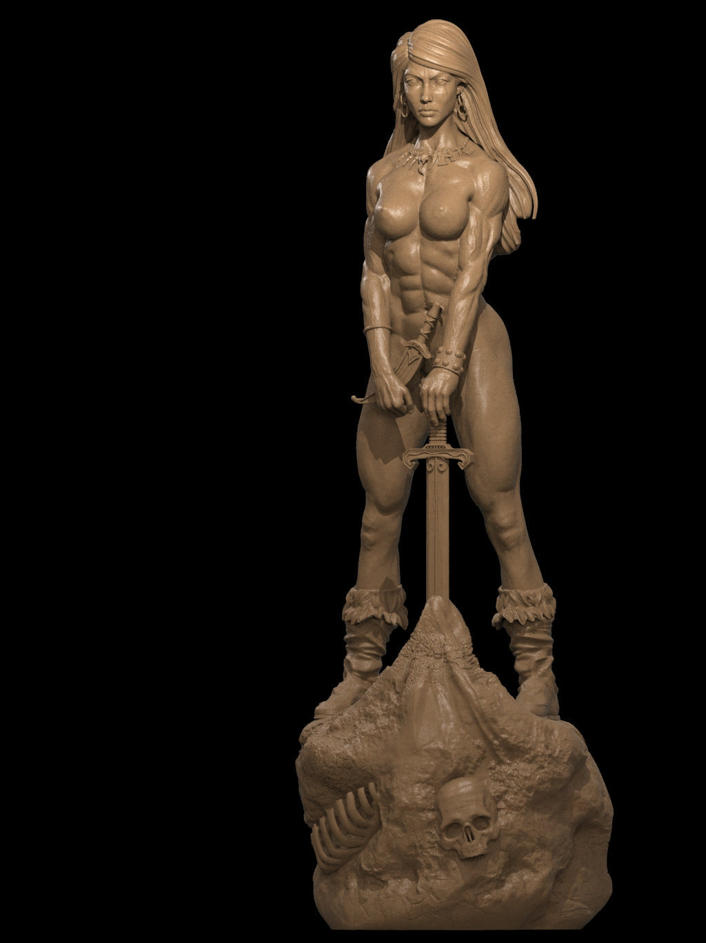 Female Conan Special Edition - STL 3D Print Files - 3D Printed Garage Kit ガレージキット Resin Model Scale Figure フィギュア