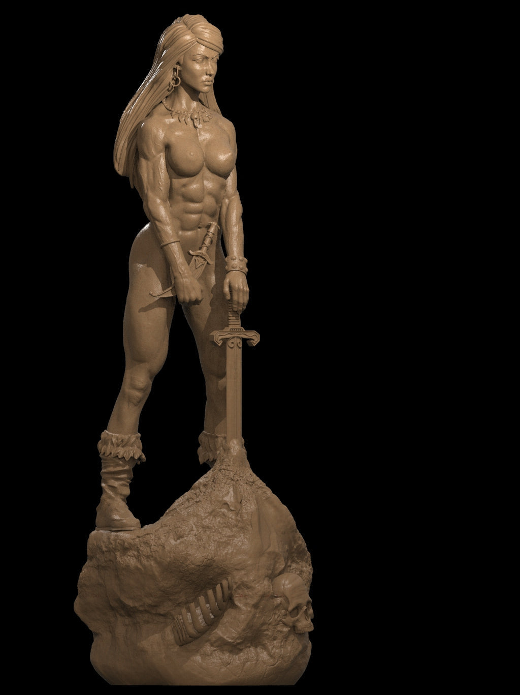 Female Conan Special Edition - STL 3D Print Files - 3D Printed Garage Kit ガレージキット Resin Model Scale Figure フィギュア