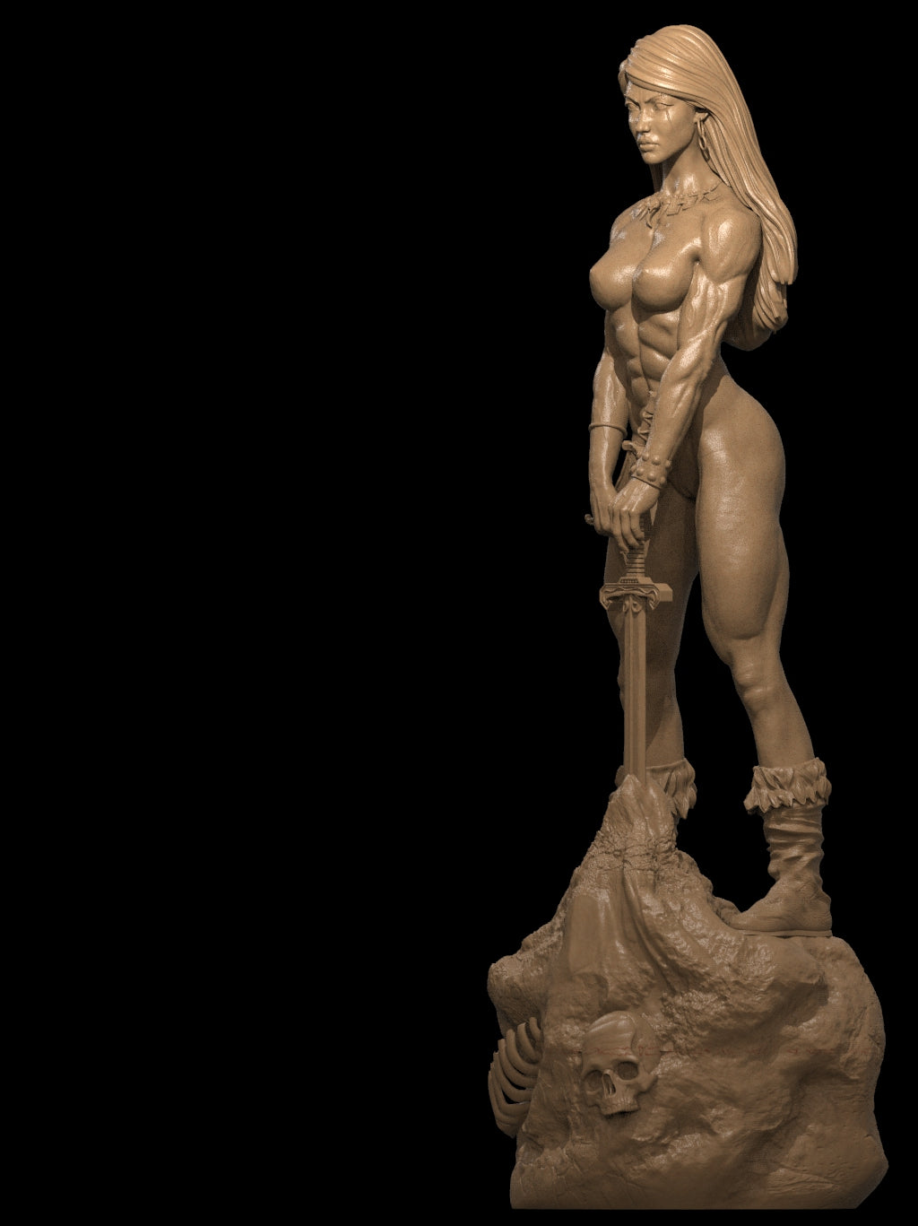 Female Conan Special Edition - STL 3D Print Files - 3D Printed Garage Kit ガレージキット Resin Model Scale Figure フィギュア